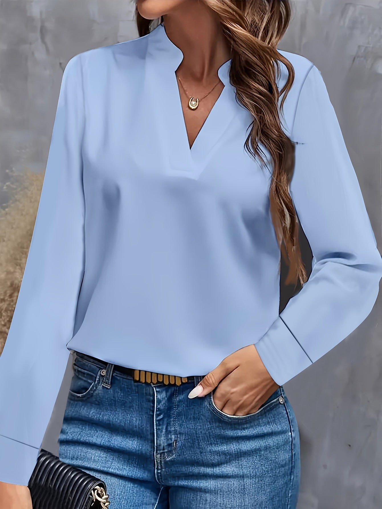 Women's Blouse Lightweight V-Neck Summer Top
