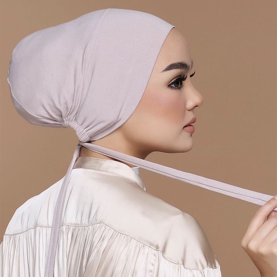 Optimize product title: Adjustable Elastic Lace Hat Tie Rope with Modal Fabric - Solid Color Scarf