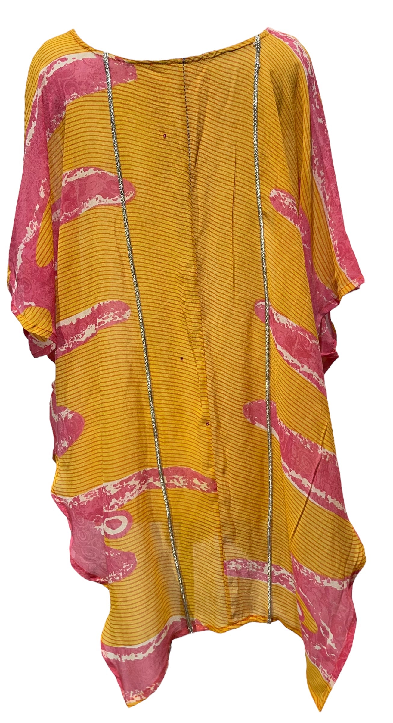 FINAL SALE PRG5184 Sheer Avatar Pure Silk Waterfall Top