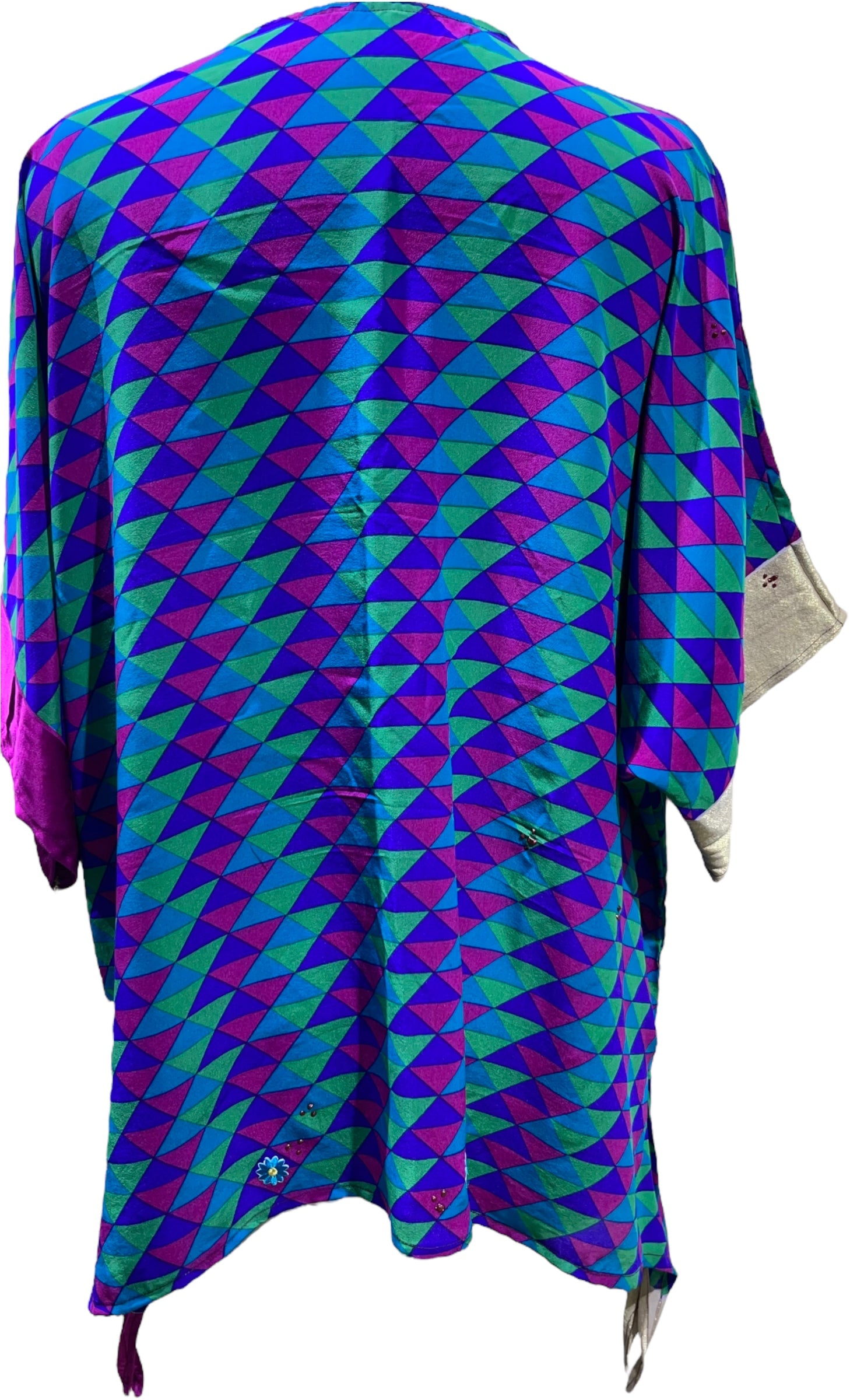FINAL SALE PRC4276 Avatar Pure Silk Long Tunic with Side Ties