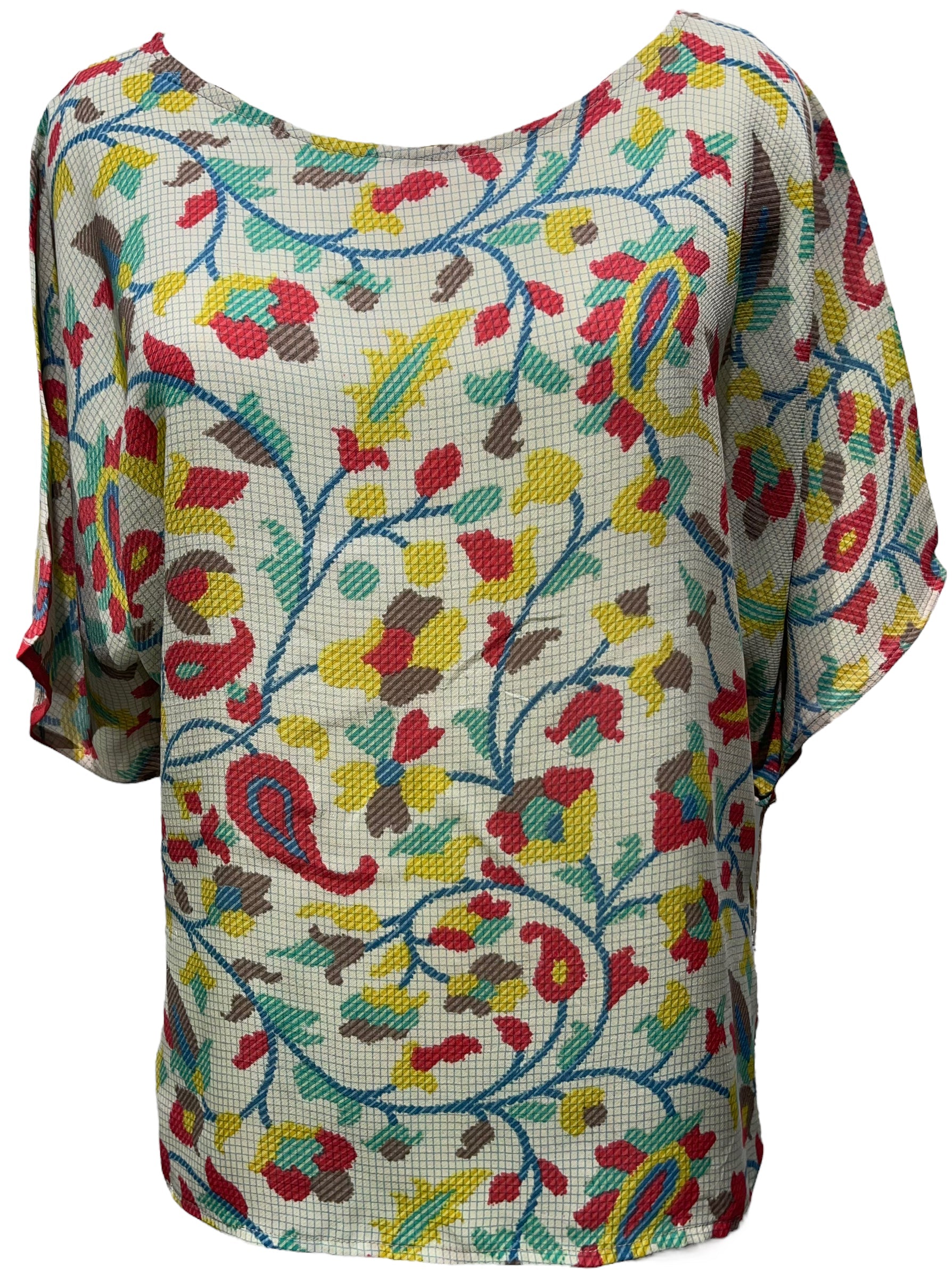 FINAL SALE PRC4288 Avatar Pure Silk Side Slit Top