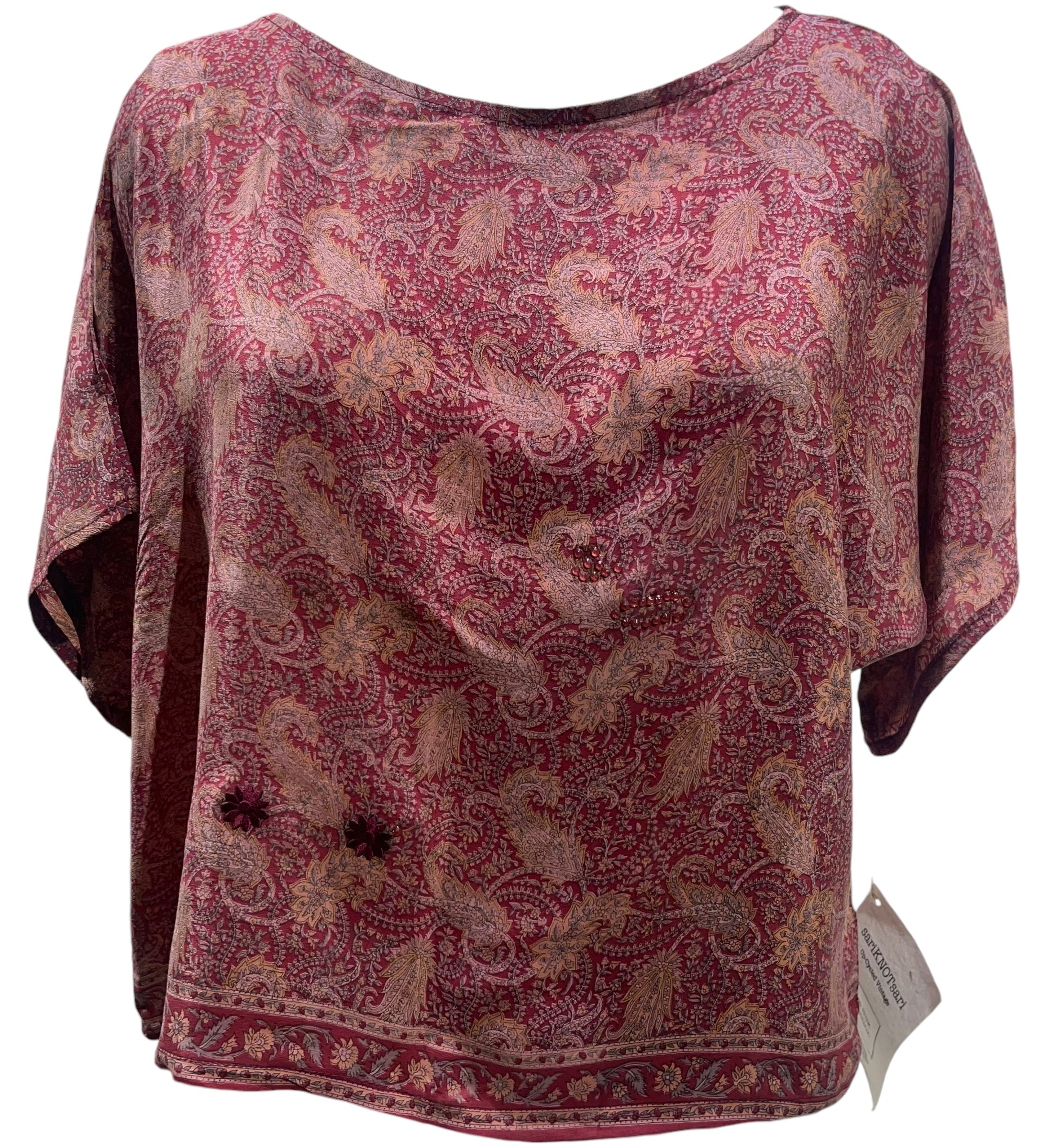 FINAL SALE PRC4761 Avatar Pure Silk Boxy Top