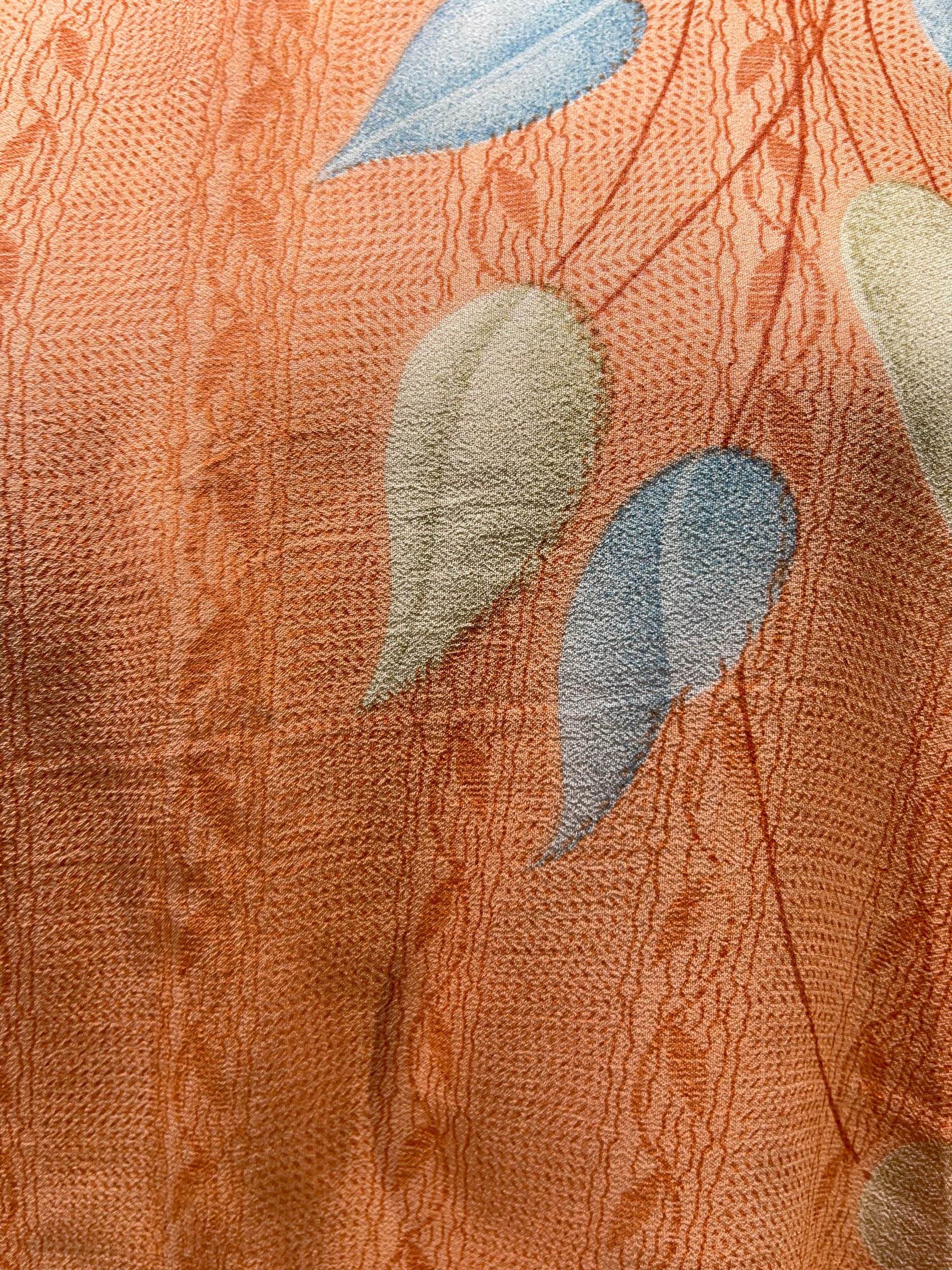 FINAL SALE PRG4949  Sheer Avatar Pure Silk Kimono-Sleeved Top