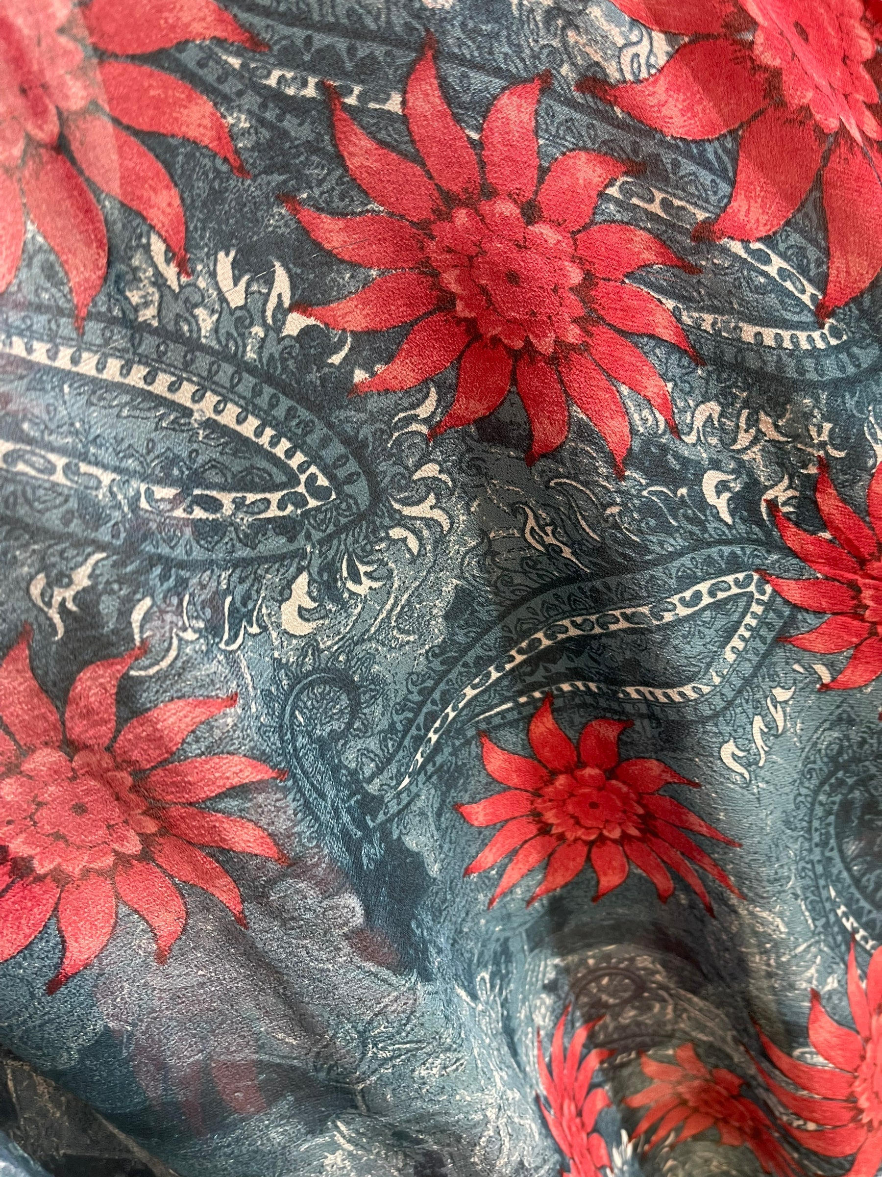 FINAL SALE PRG5843 Sheer Avatar Pure Silk Maxi Kaftan