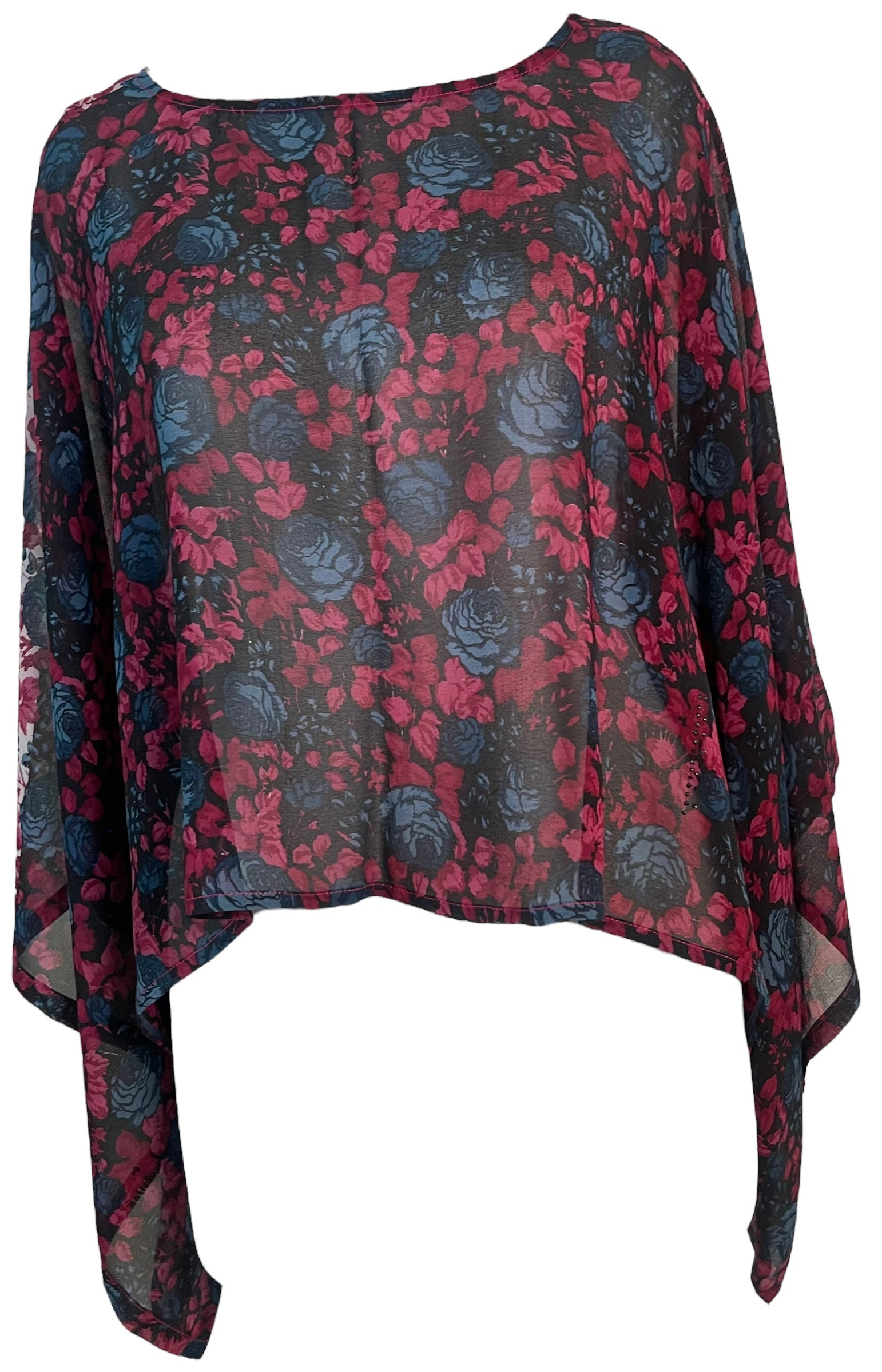 FINAL SALE PRC5953 Avatar Pure Silk Kimono-Sleeved Top