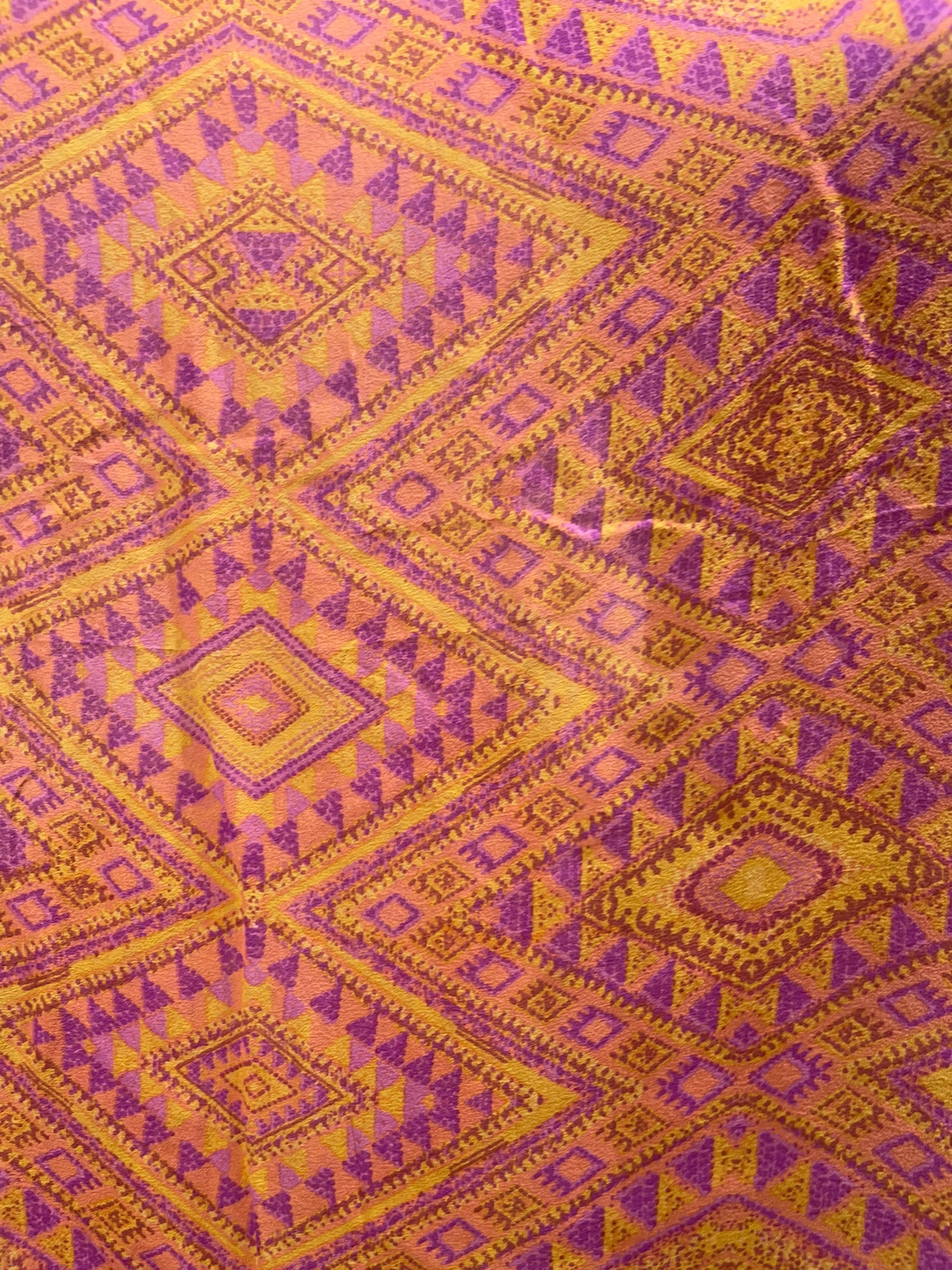 FINAL SALE PRG5438 Sheer Avatar Pure Silk Short Kaftan Tunic without Slits