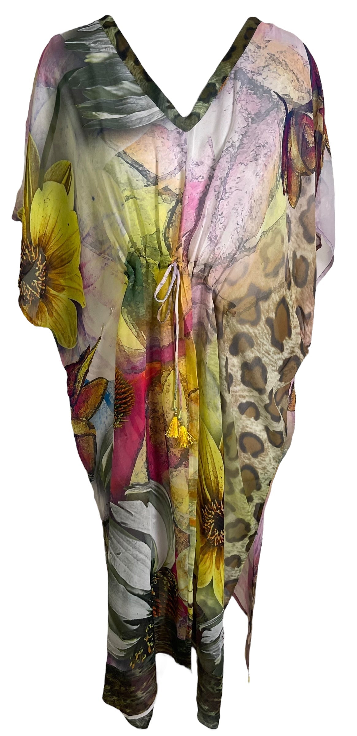 PRG6798 Sheer Avatar Pure Silk Maxi Kaftan