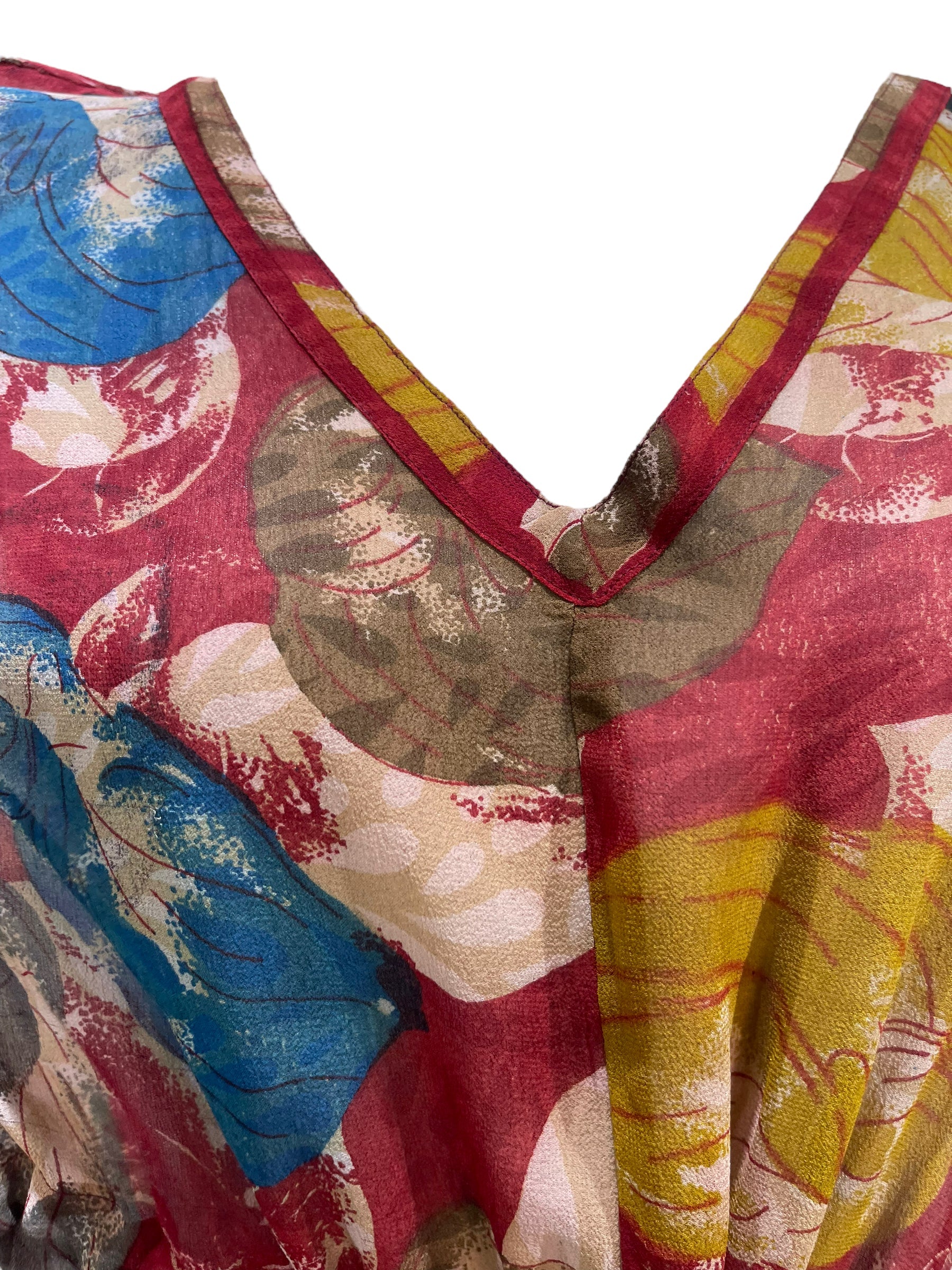 FINAL SALE PRG5844 Sheer Avatar Pure Silk Maxi Kaftan