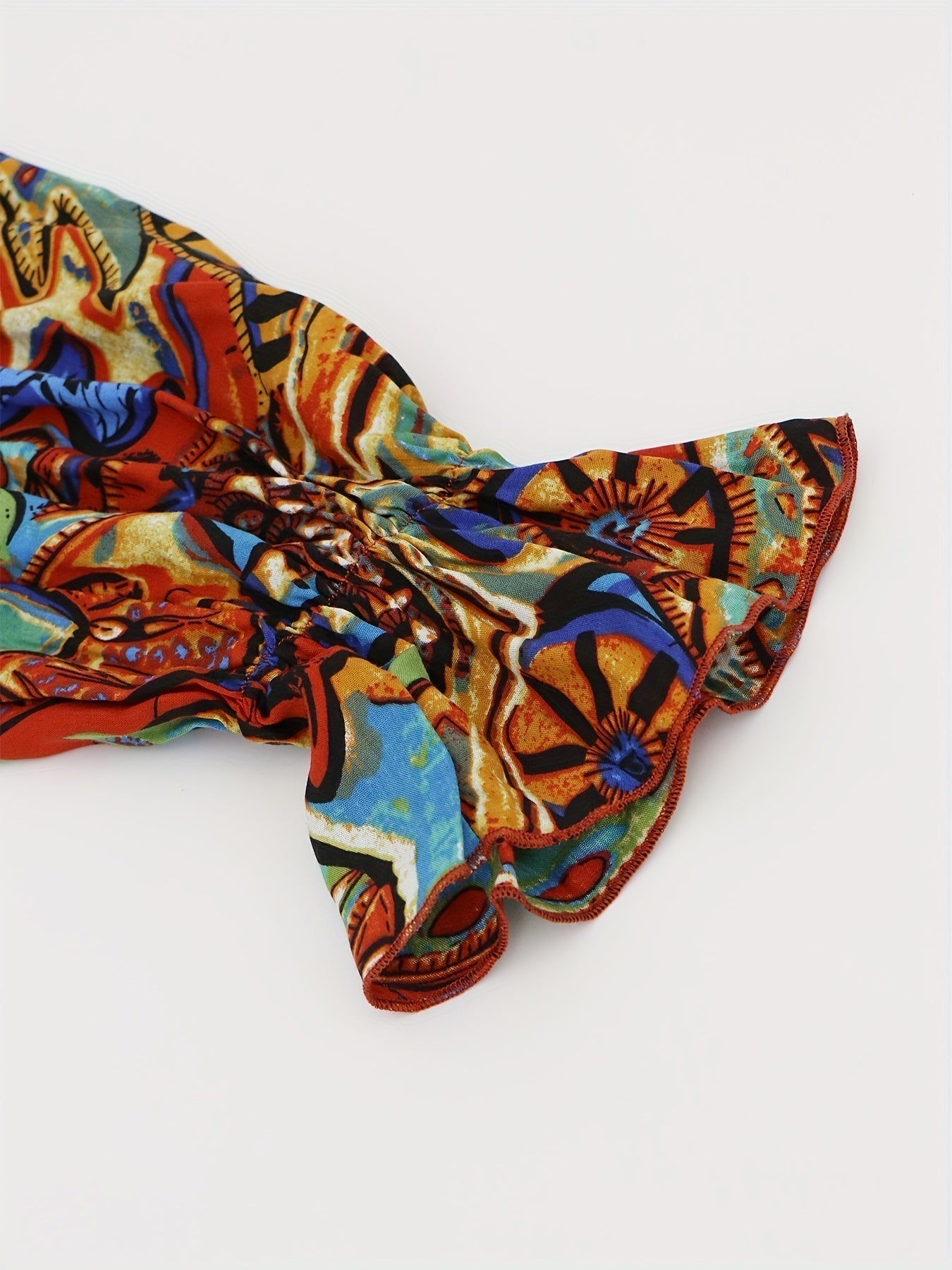 Off-Shoulder Boho Blouse with Long Sleeves for Women – Lightweight and Colorful Spring Top