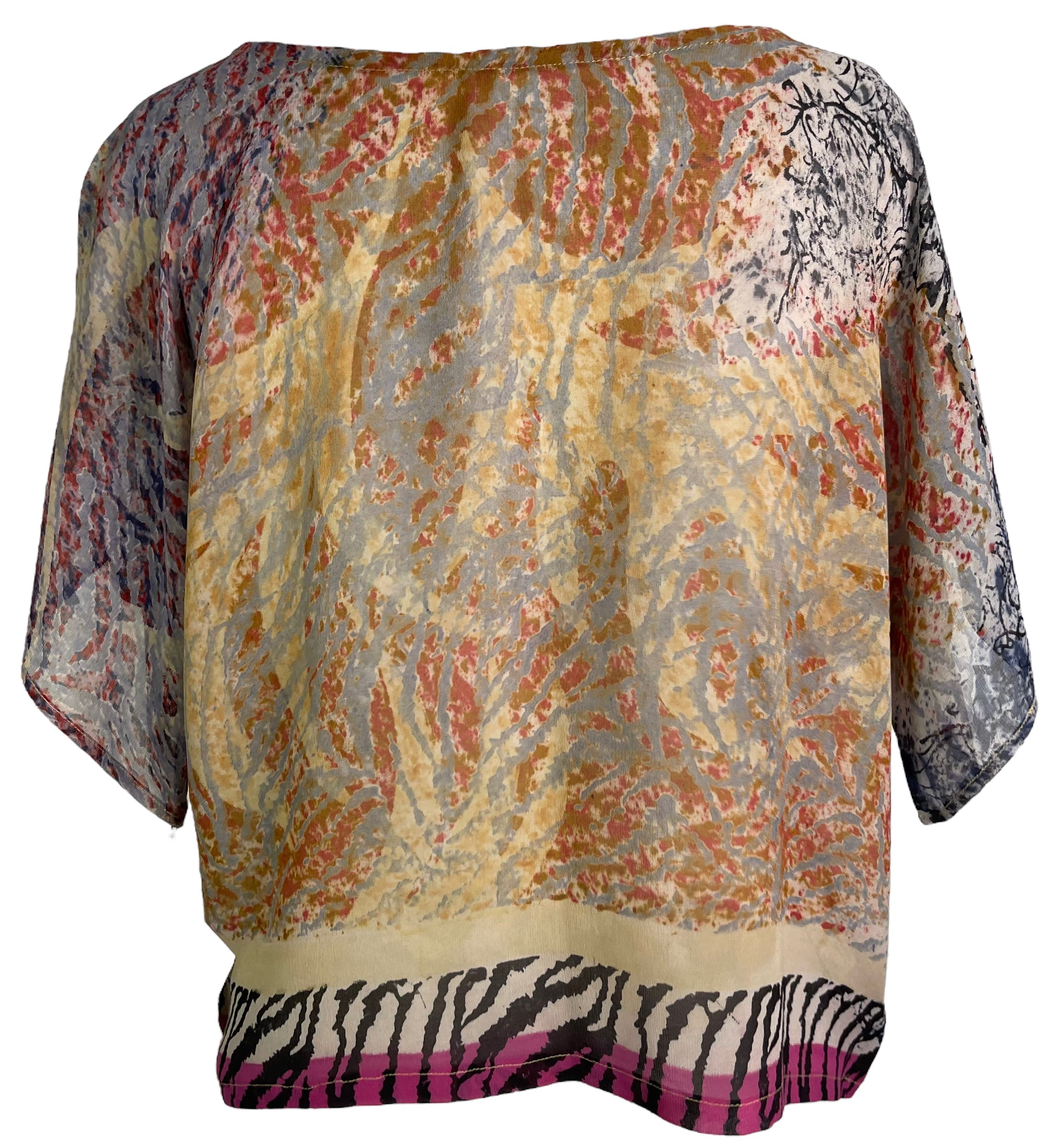 PRG6145 Sheer Avatar Pure Silk Boxy Top