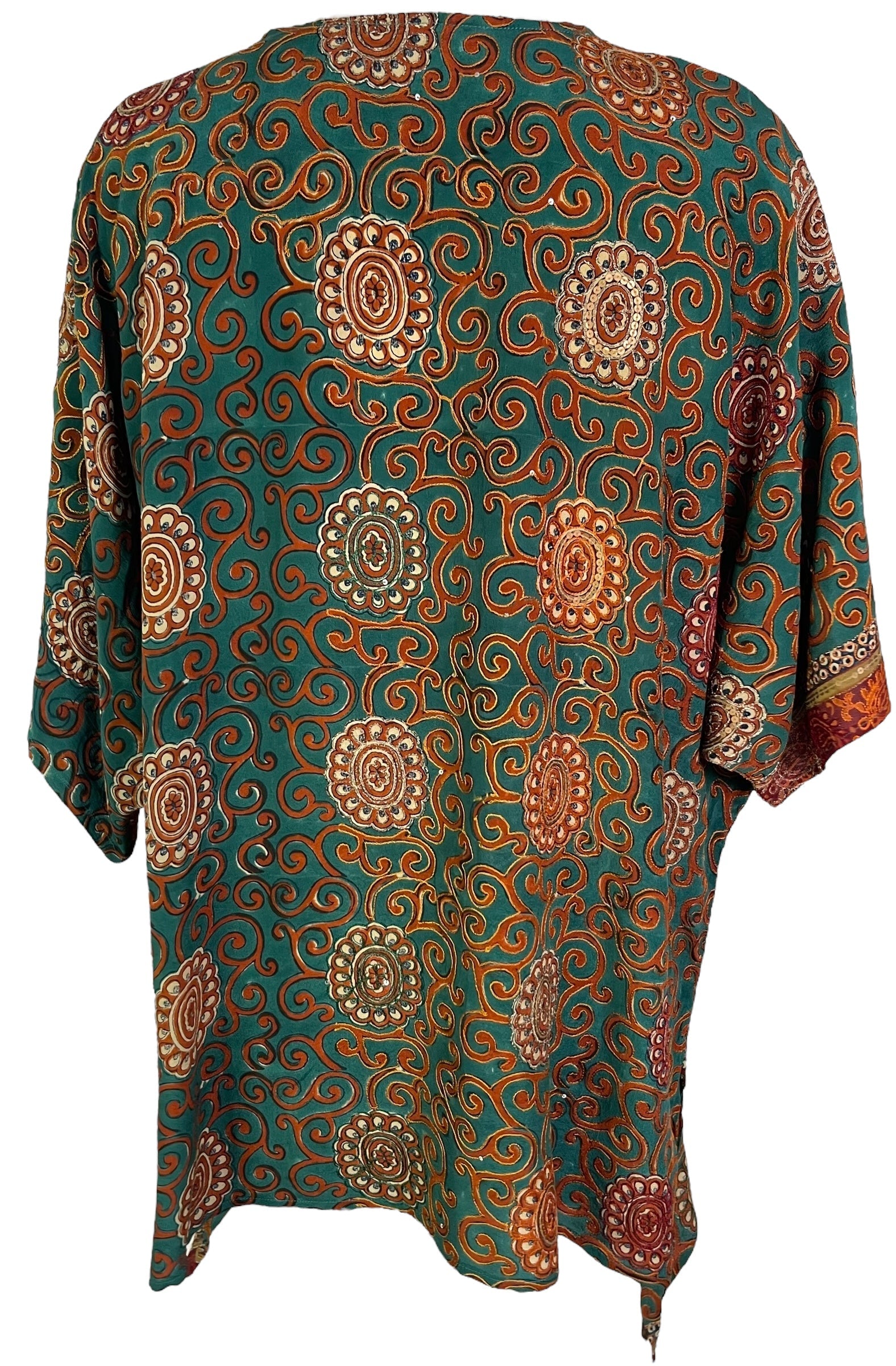SOLD  PRC6937 Avatar Pure Silk Long Tunic with Side Ties