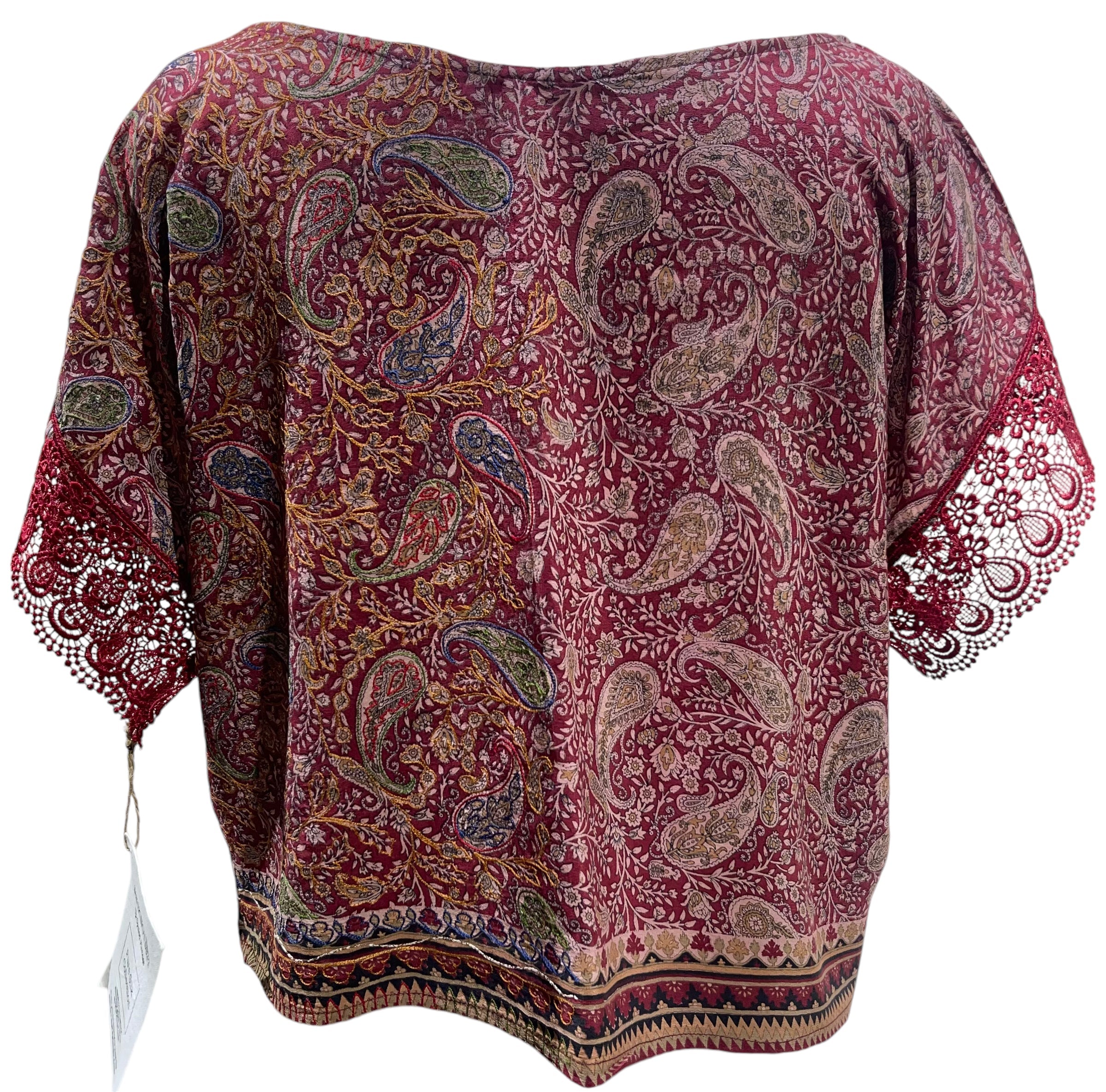 FINAL SALE PRC5046 Avatar Pure Silk Boxy Top