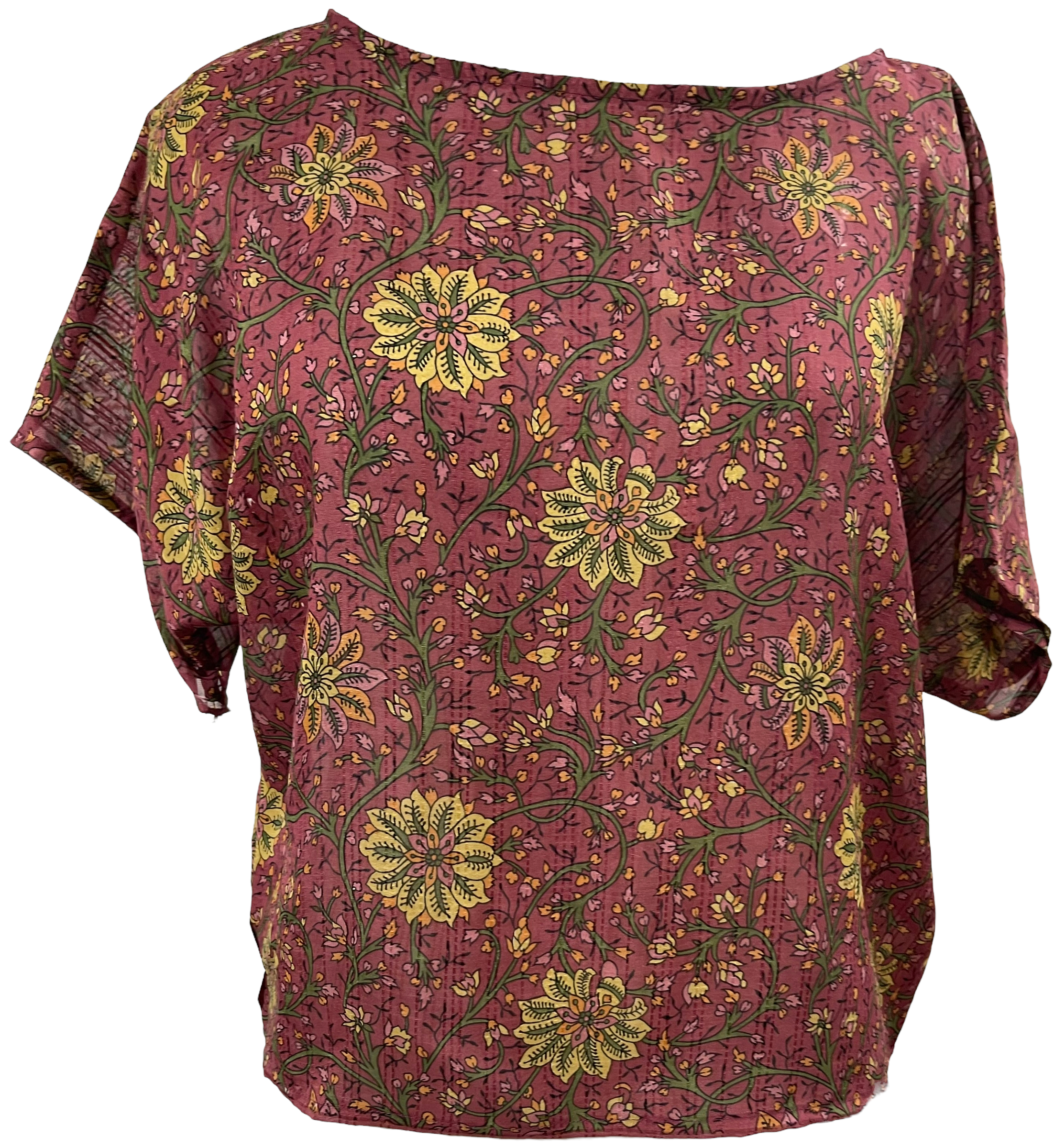 FINAL SALE PRG1664 Cressida Sheer Avatar Pure Silk Boxy Top