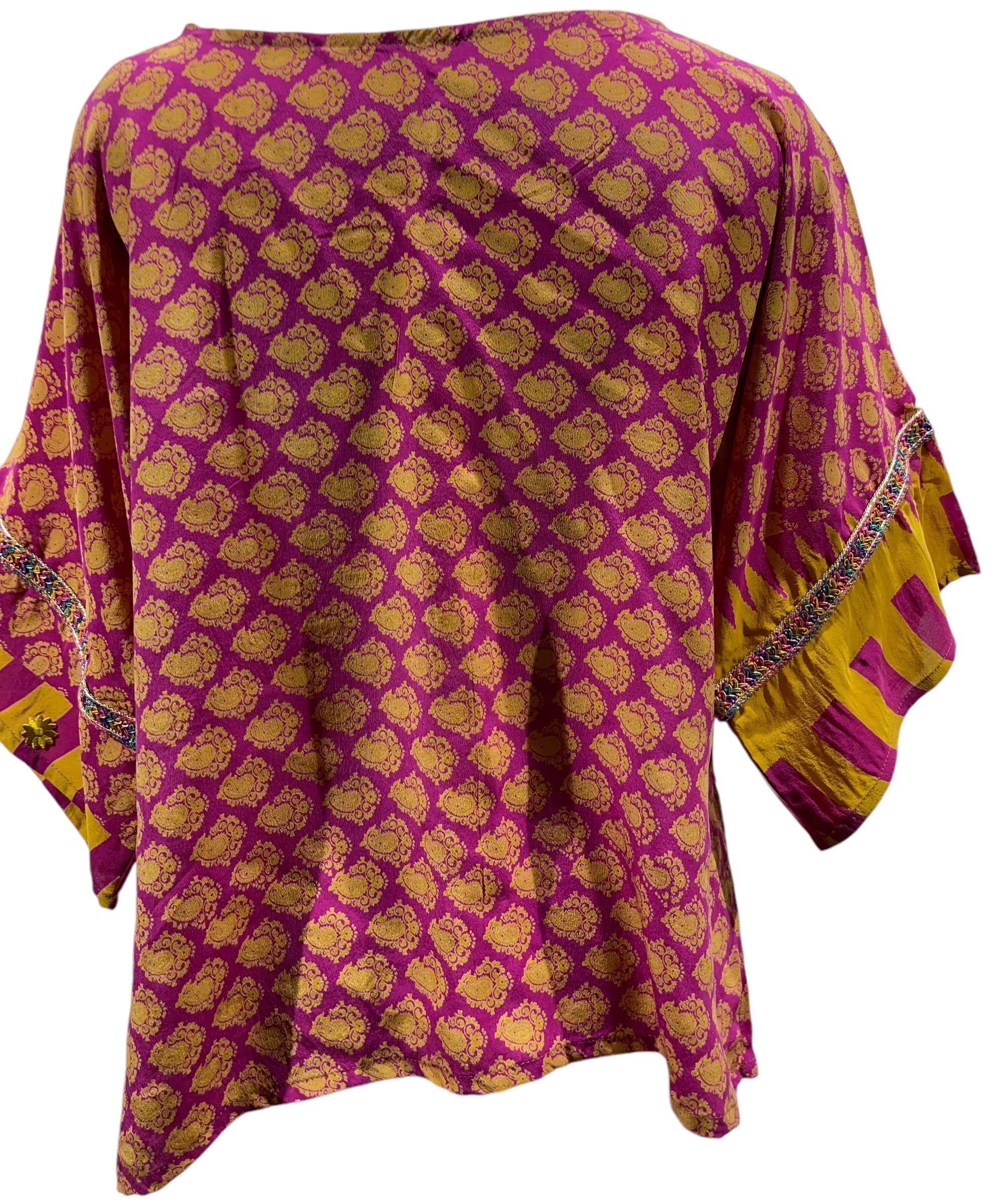 FINAL SALE PRC5202 Avatar Pure Silk Side Slit Top