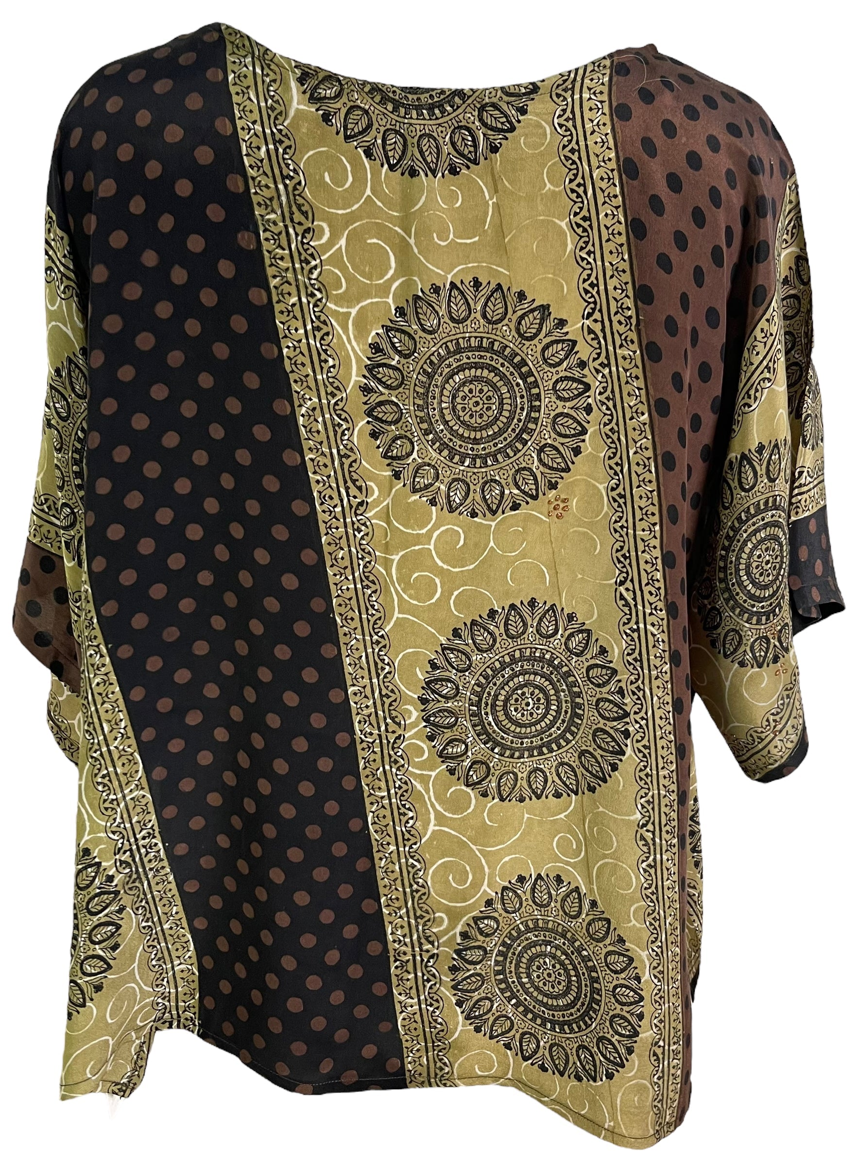 PRC6505 Avatar Pure Silk Side Slit Top