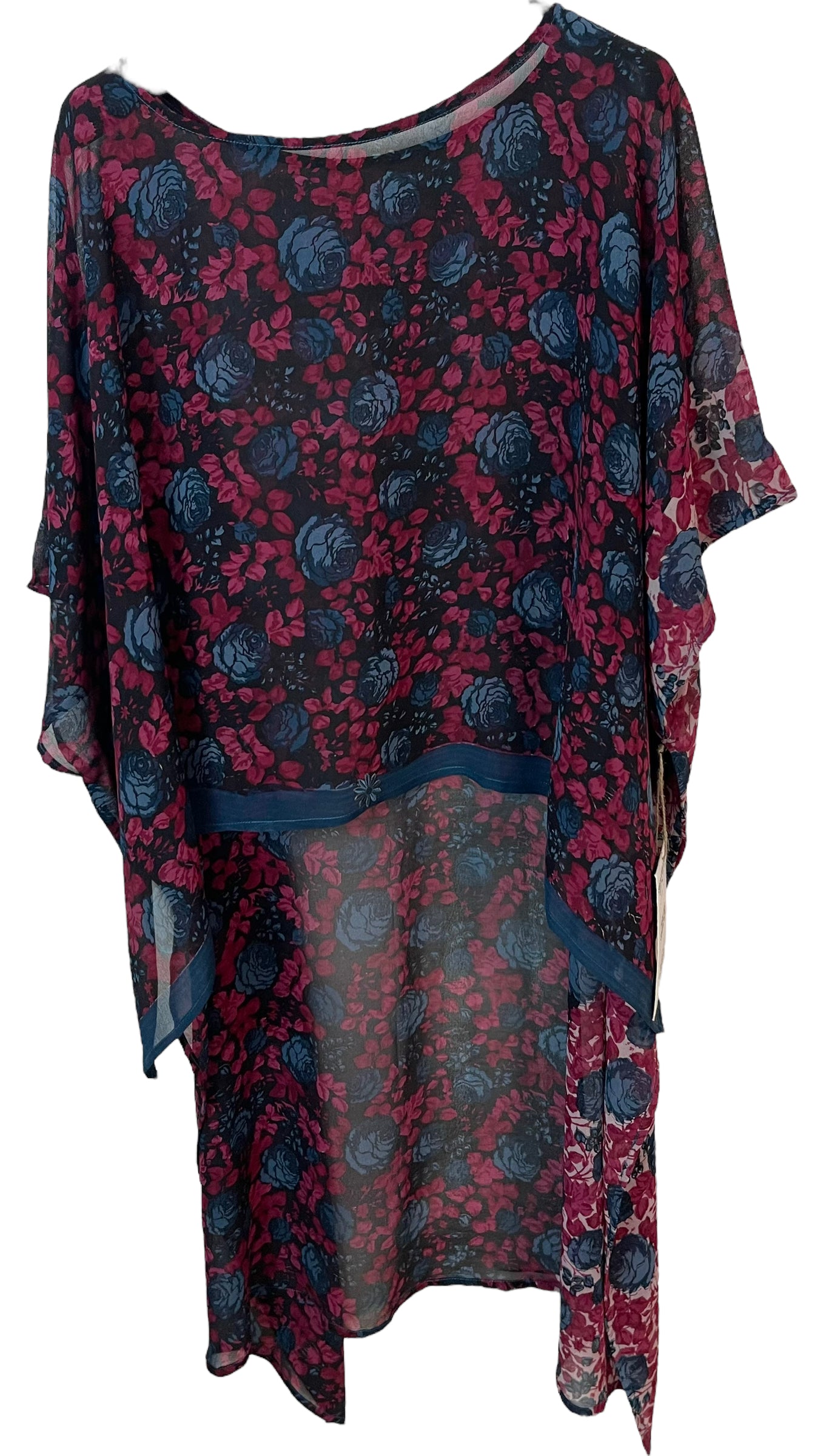 FINAL SALE PRG5953 Sheer Avatar Pure Silk Hi Lo Top