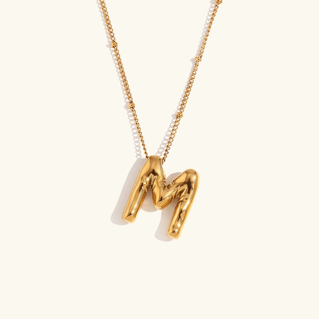 Personalized Gold Initial Necklace - 18k Gold-Plated Pendant, Hypoallergenic Design, 18-Inch Chain