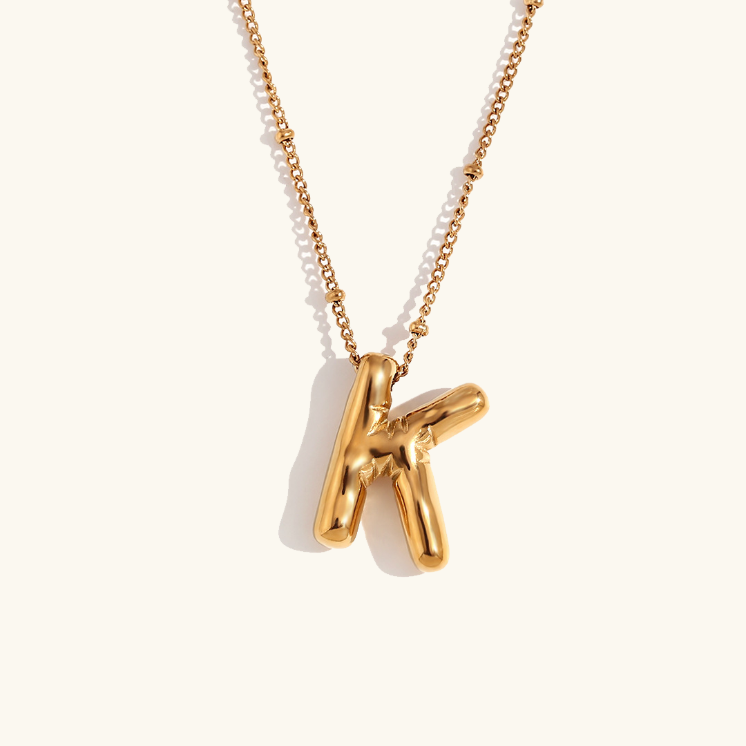 Personalized Gold Initial Necklace - 18k Gold-Plated Pendant, Hypoallergenic Design, 18-Inch Chain