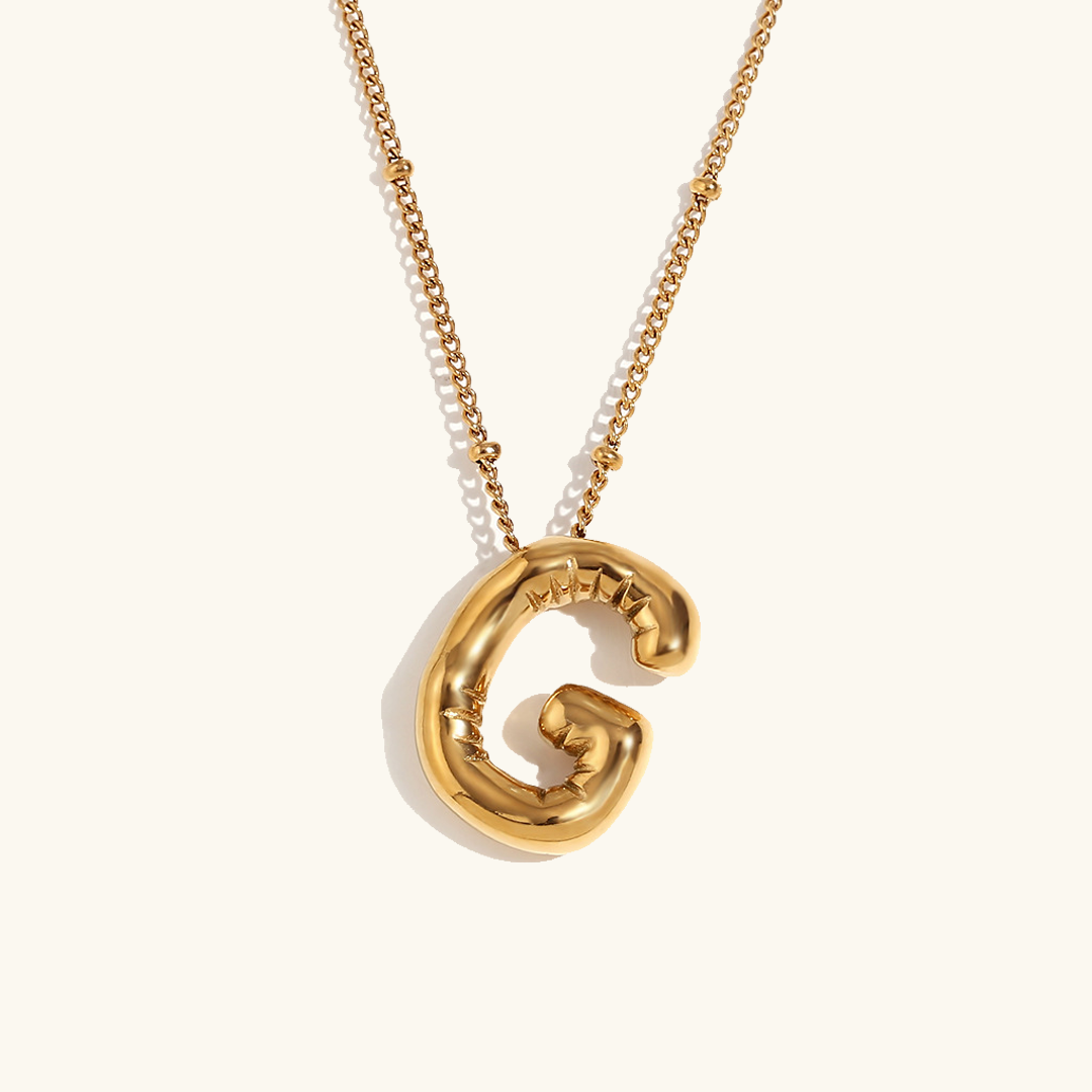 Personalized Gold Initial Necklace - 18k Gold-Plated Pendant, Hypoallergenic Design, 18-Inch Chain