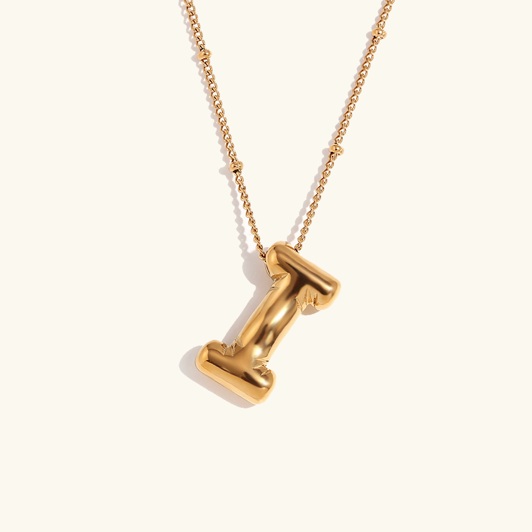 Personalized Gold Initial Necklace - 18k Gold-Plated Pendant, Hypoallergenic Design, 18-Inch Chain