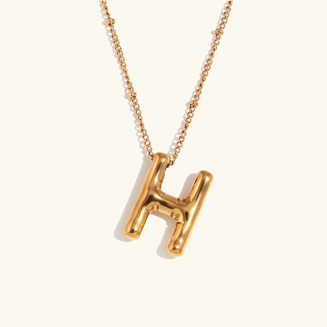 Personalized Gold Initial Necklace - 18k Gold-Plated Pendant, Hypoallergenic Design, 18-Inch Chain