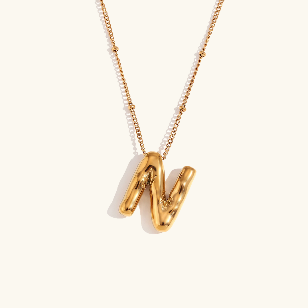 Personalized Gold Initial Necklace - 18k Gold-Plated Pendant, Hypoallergenic Design, 18-Inch Chain