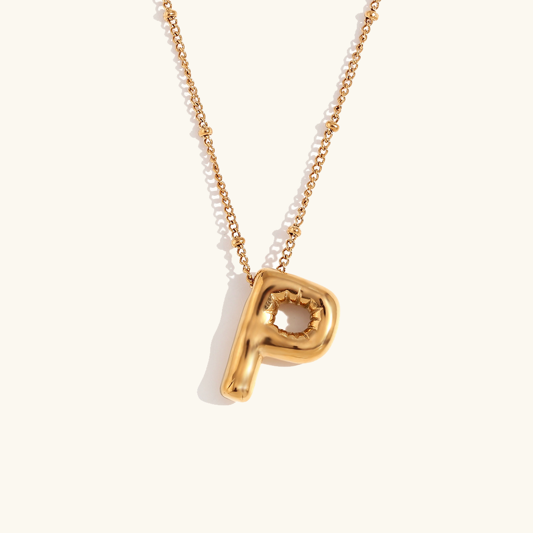 Personalized Gold Initial Necklace - 18k Gold-Plated Pendant, Hypoallergenic Design, 18-Inch Chain