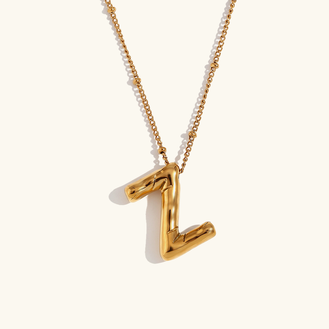 Personalized Gold Initial Necklace - 18k Gold-Plated Pendant, Hypoallergenic Design, 18-Inch Chain