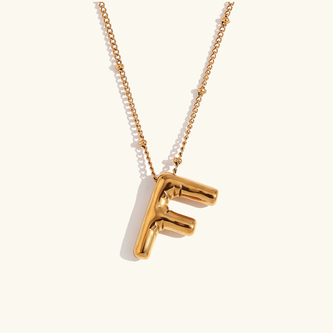 Personalized Gold Initial Necklace - 18k Gold-Plated Pendant, Hypoallergenic Design, 18-Inch Chain
