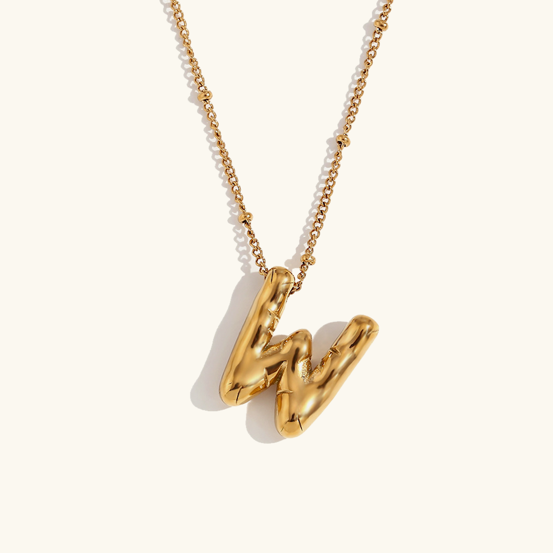 Personalized Gold Initial Necklace - 18k Gold-Plated Pendant, Hypoallergenic Design, 18-Inch Chain