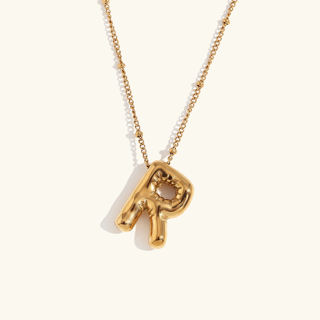 Personalized Gold Initial Necklace - 18k Gold-Plated Pendant, Hypoallergenic Design, 18-Inch Chain