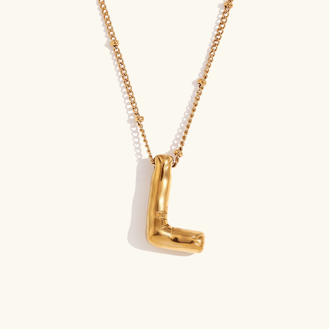 Personalized Gold Initial Necklace - 18k Gold-Plated Pendant, Hypoallergenic Design, 18-Inch Chain