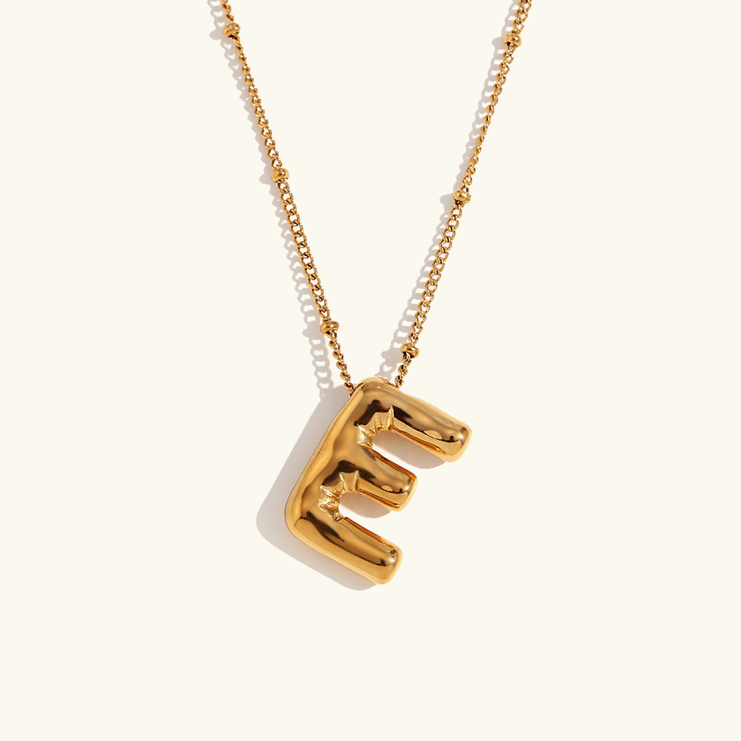 Personalized Gold Initial Necklace - 18k Gold-Plated Pendant, Hypoallergenic Design, 18-Inch Chain