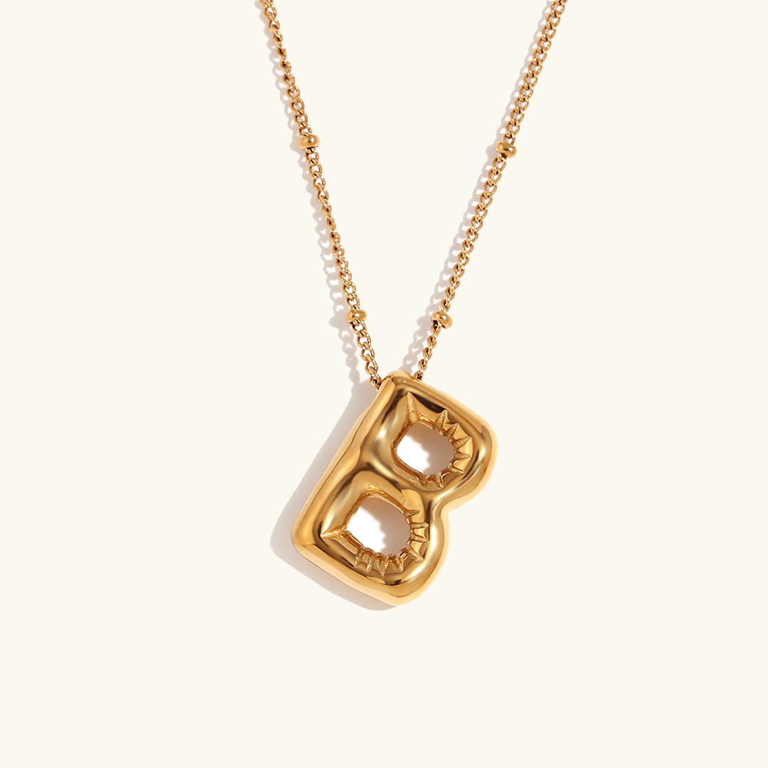 Personalized Gold Initial Necklace - 18k Gold-Plated Pendant, Hypoallergenic Design, 18-Inch Chain