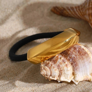Petite Arch Pony Cuff – Waterproof and Hypoallergenic Hair Accessory in 18k Gold-Plated Stainless Steel