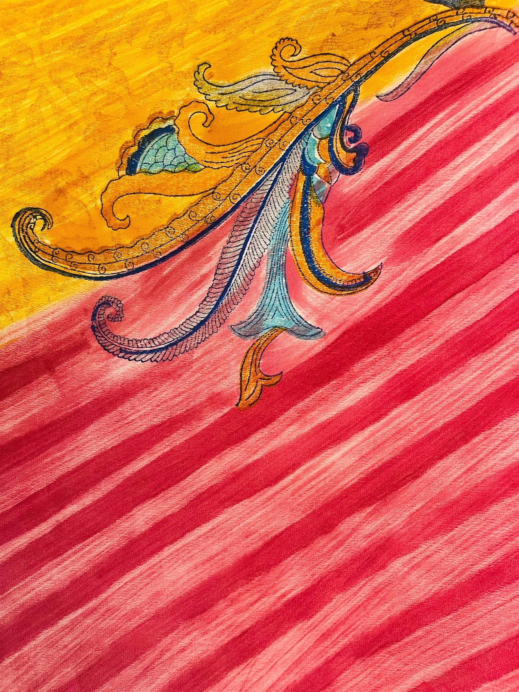 PRC7320 Avatar Pure Silk Kimono-Sleeved Top