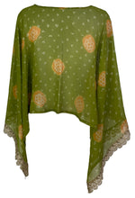 Load image into Gallery viewer, PCH7197A Very Sheer Avatar Pure Silk Capelet Poncho
