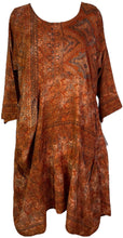 Load image into Gallery viewer, PRC7158 Avatar Pure Silk Sculptural Long Tunic Dress
