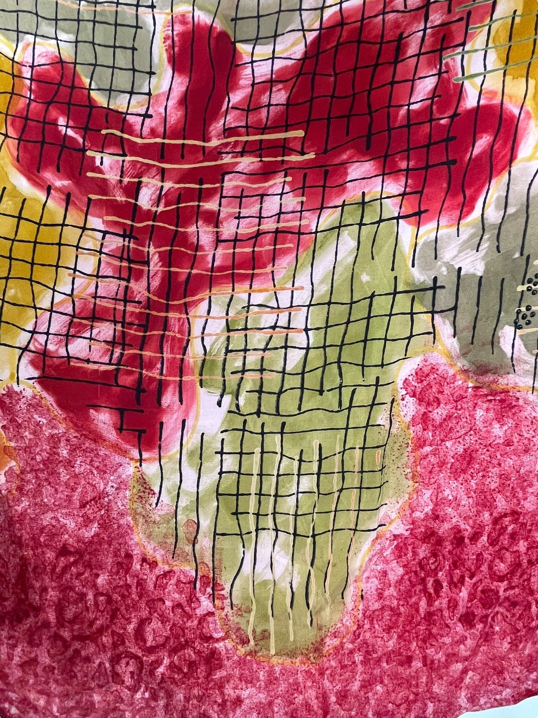 PRC7765 Avatar Pure Silk Kimono-Sleeved Top