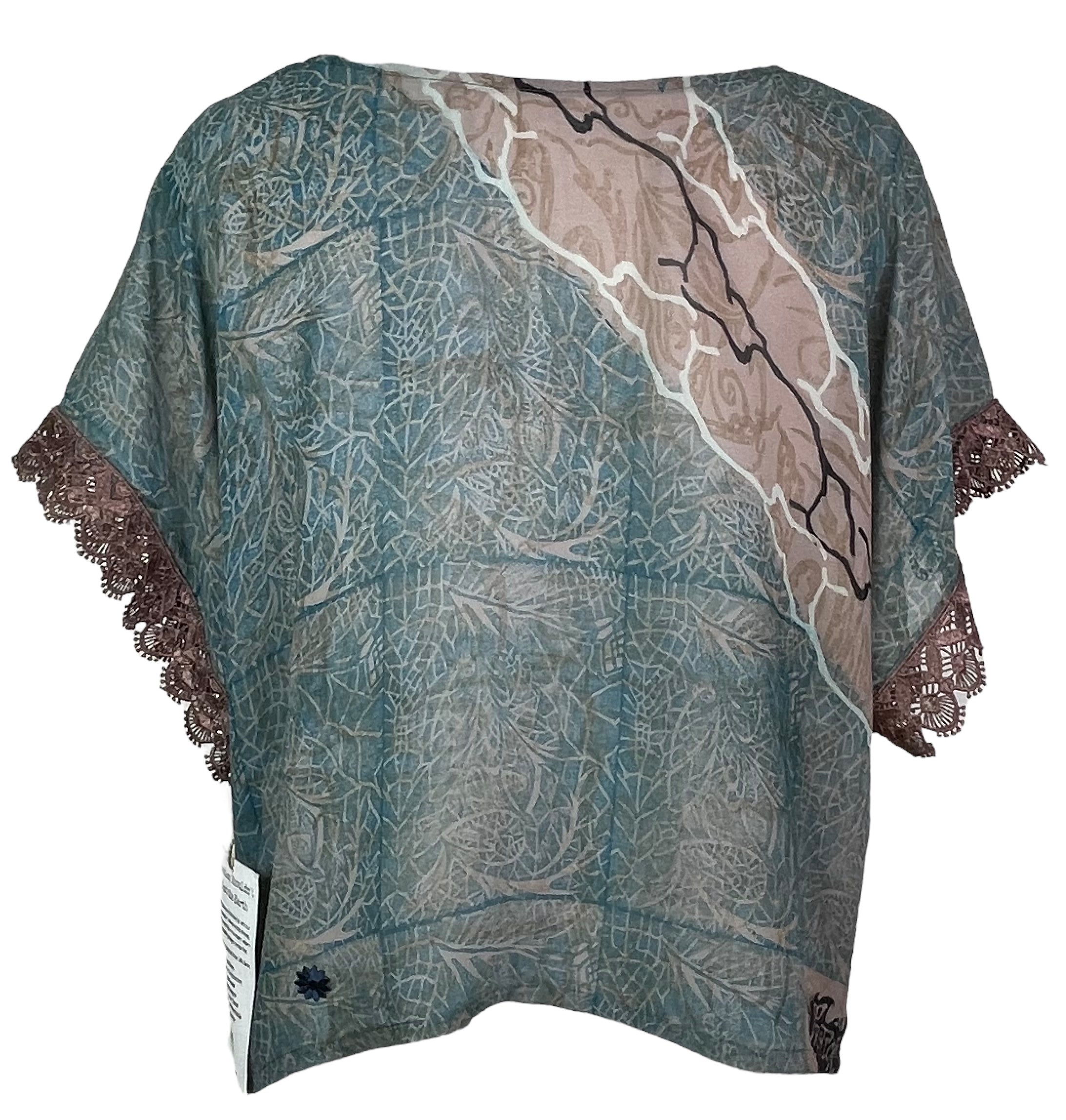 PRG5507 Sheer Avatar Pure Silk Boxy Top