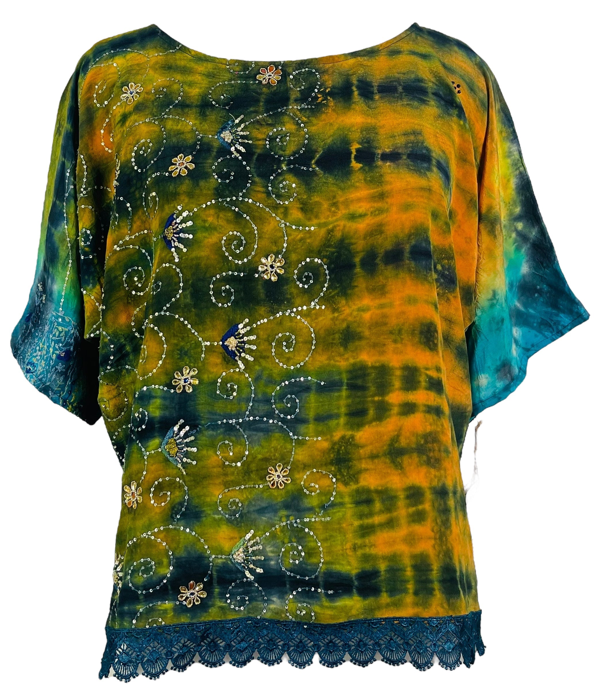 PRC6394 Avatar Pure Silk Side Slit Top