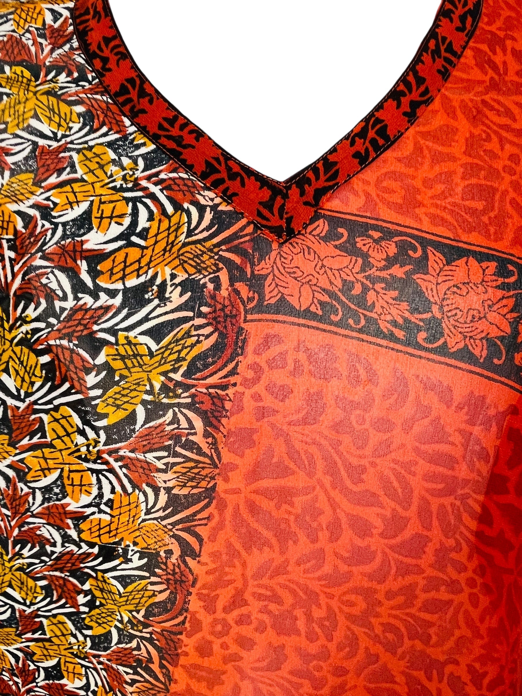 PRG7631 Sheer Avatar Pure Silk Long Tunic with Side Ties