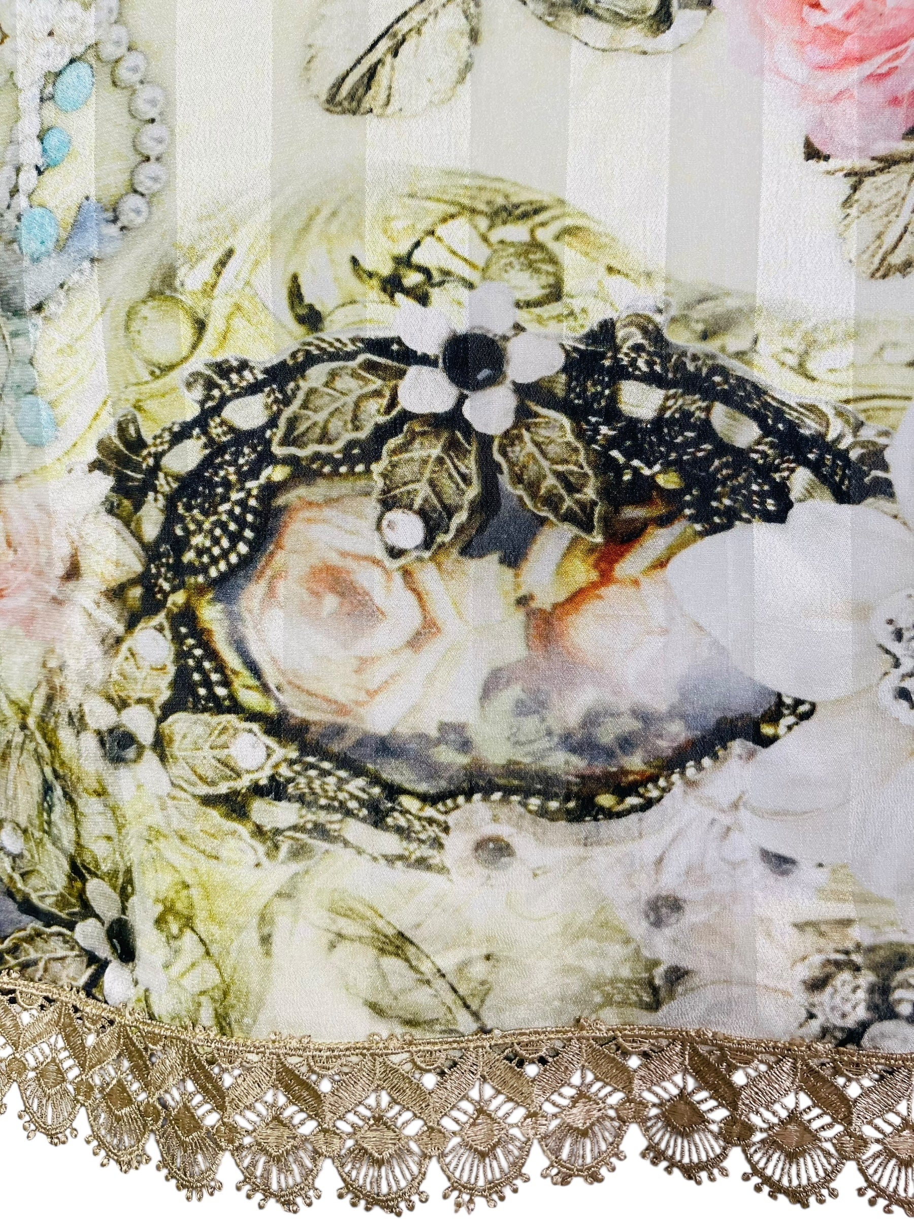 PRG7533 Sheer Avatar Pure Silk Side Slit Top