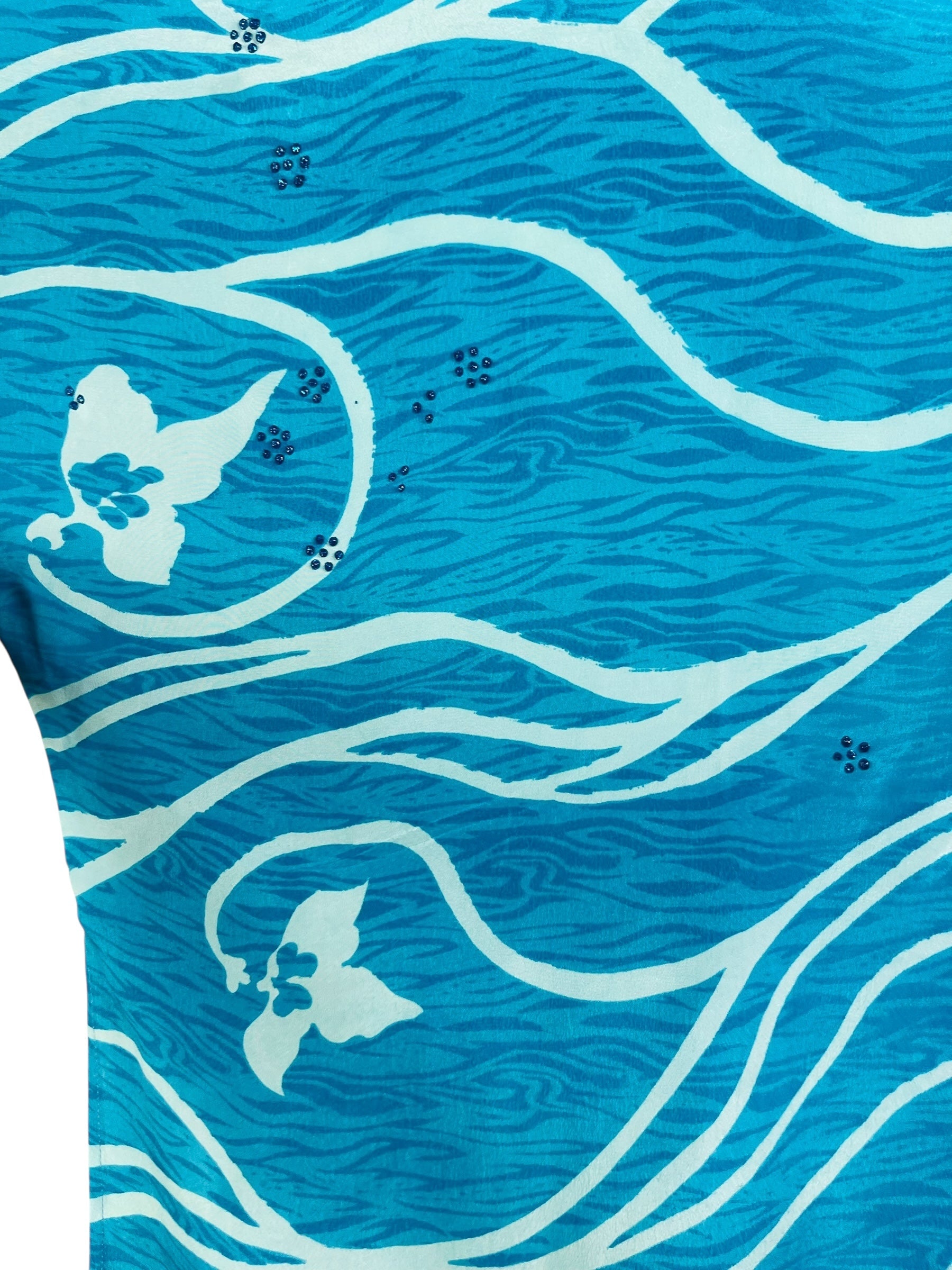 PRC6722 Avatar Pure Silk Side Slit Top