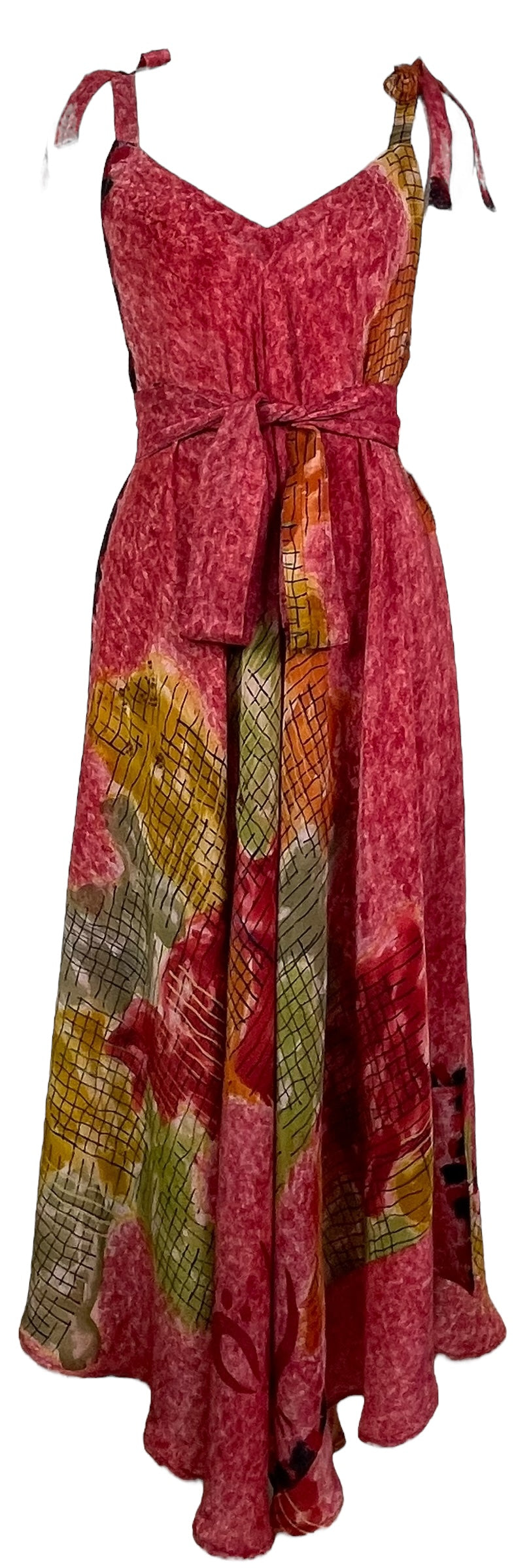 PRC7765 Avatar Pure Silk Maxi Dress with Belt