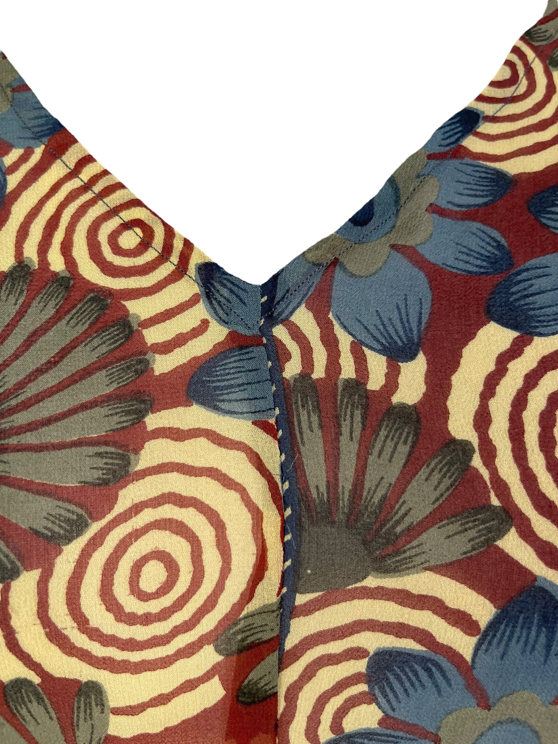 PRG7107 Sheer Avatar Pure Silk Waterfall Top