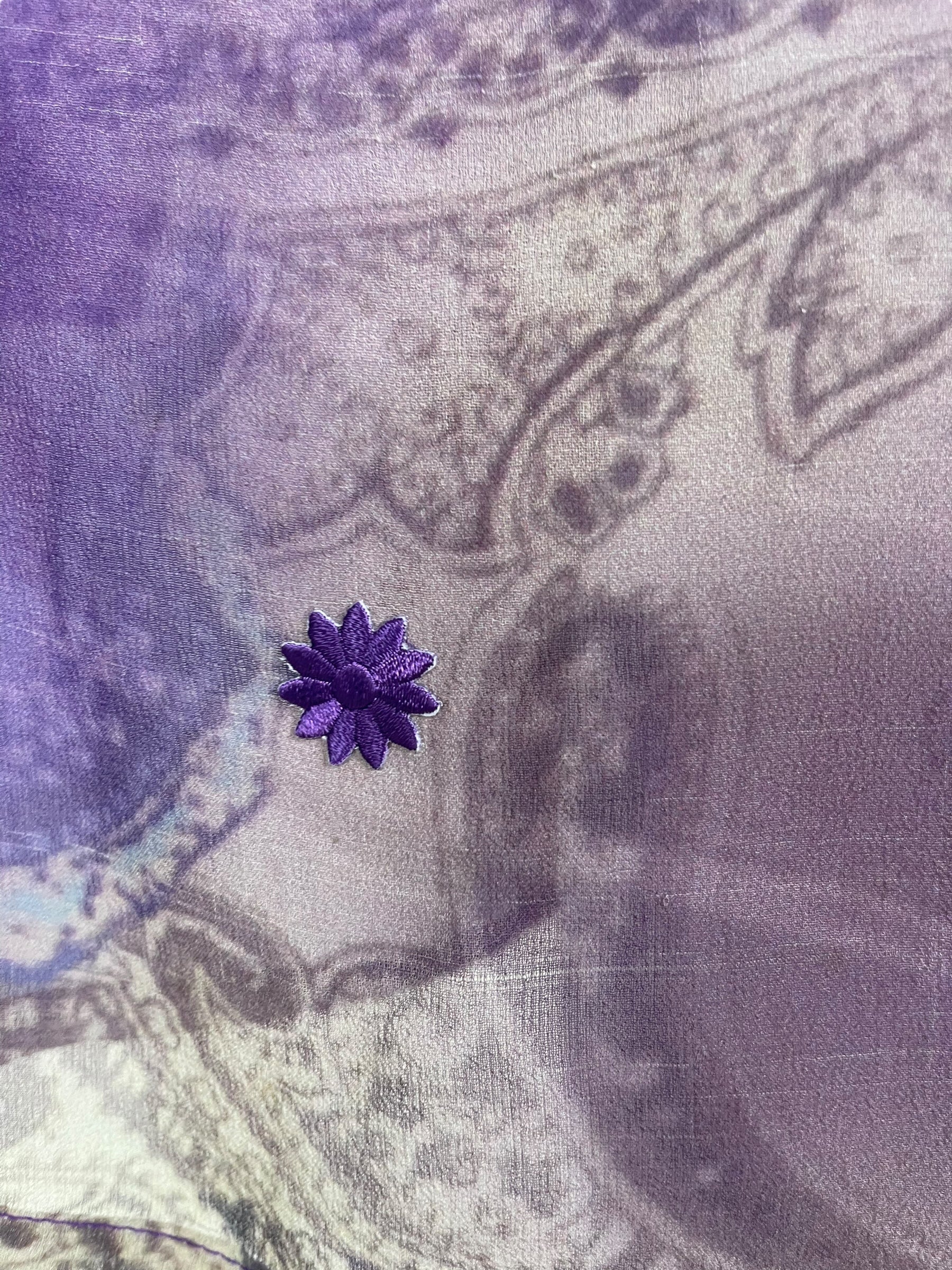 PRG6632 Sheer Avatar Pure Silk Side Slit Top