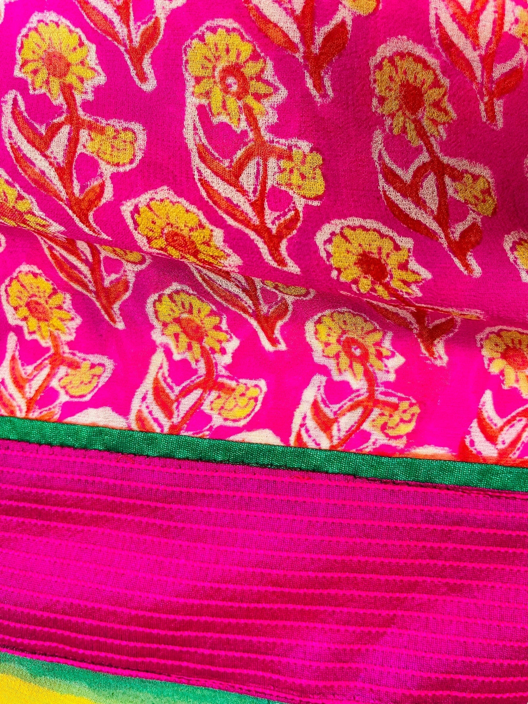 PRG7365 Sheer Avatar Pure Silk Kimono-Sleeved Top