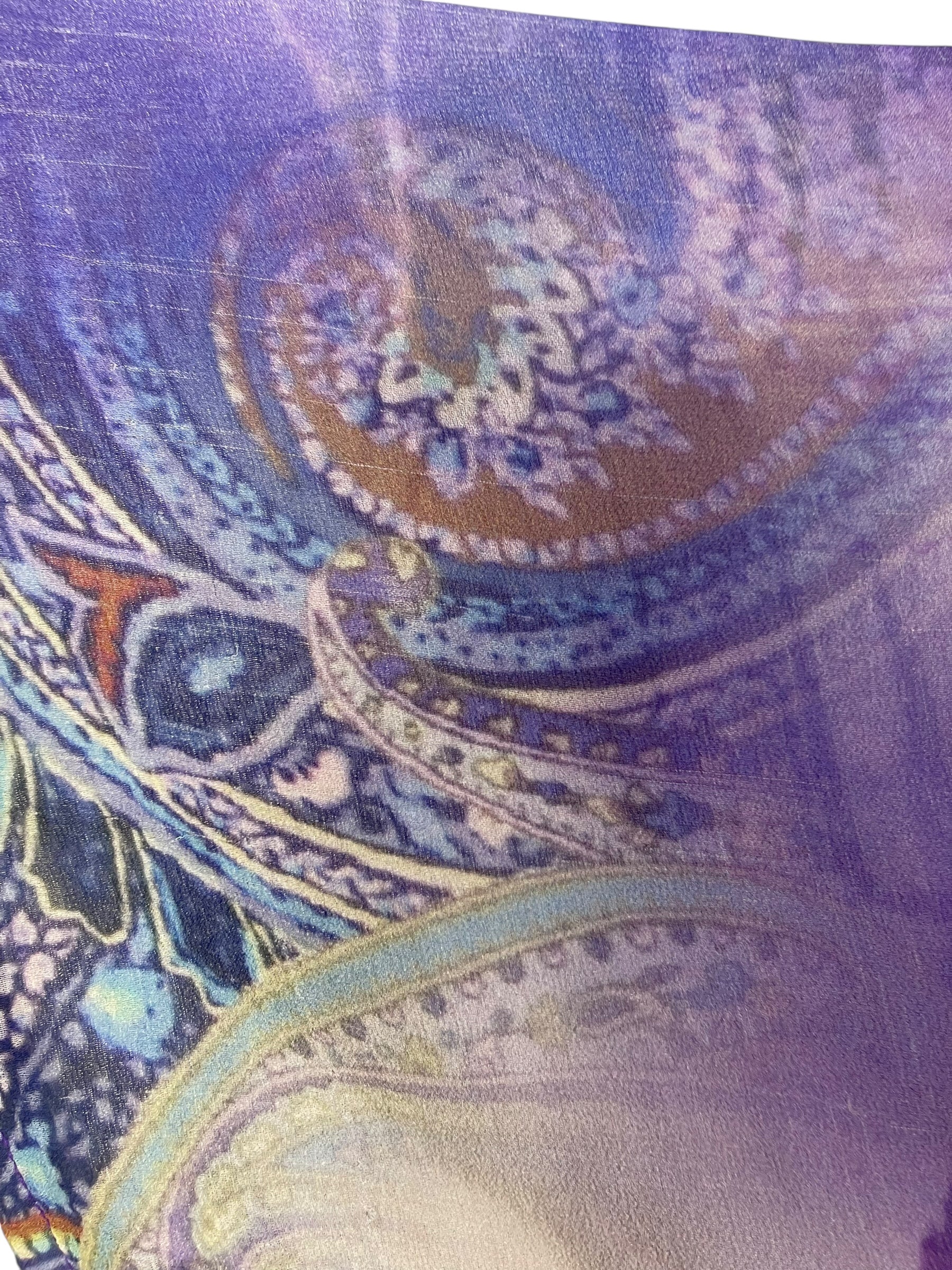 PRG6632 Sheer Avatar Pure Silk Side Slit Top