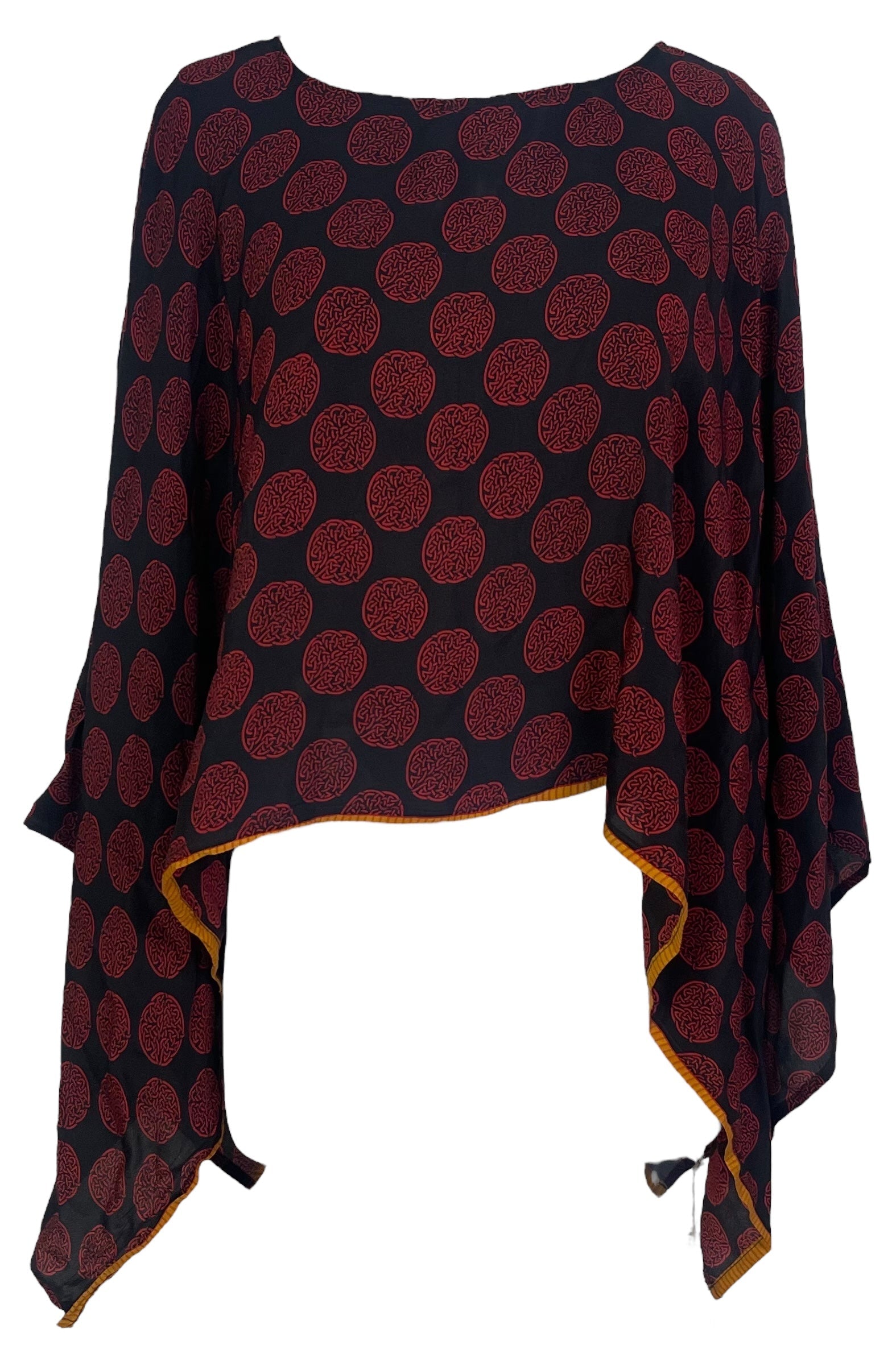 PRC7149 Avatar Pure Silk Capelet Poncho